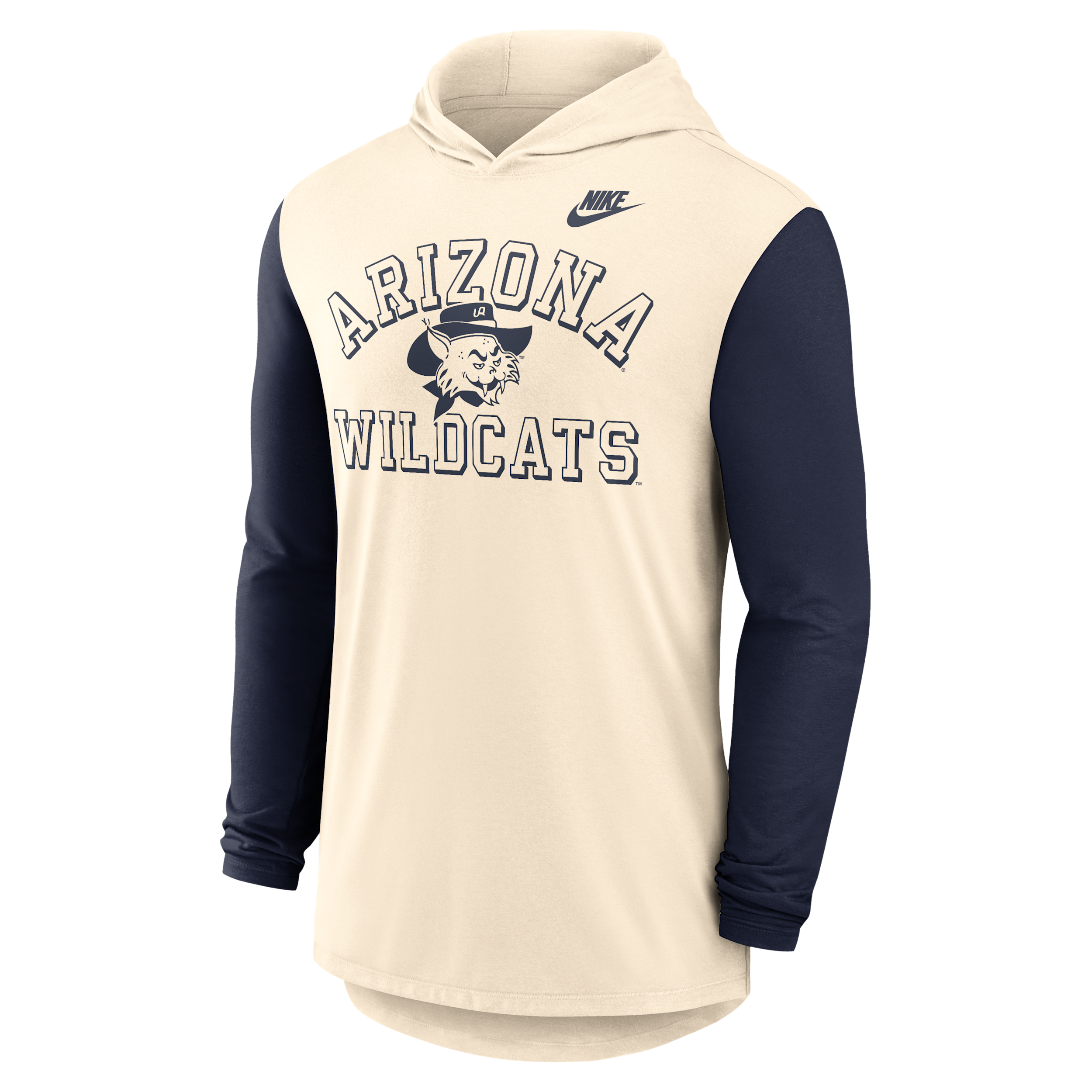 Nike Arizona Legacy Men's Dri-fit College Long-sleeve Hooded T-shirt In Neutral