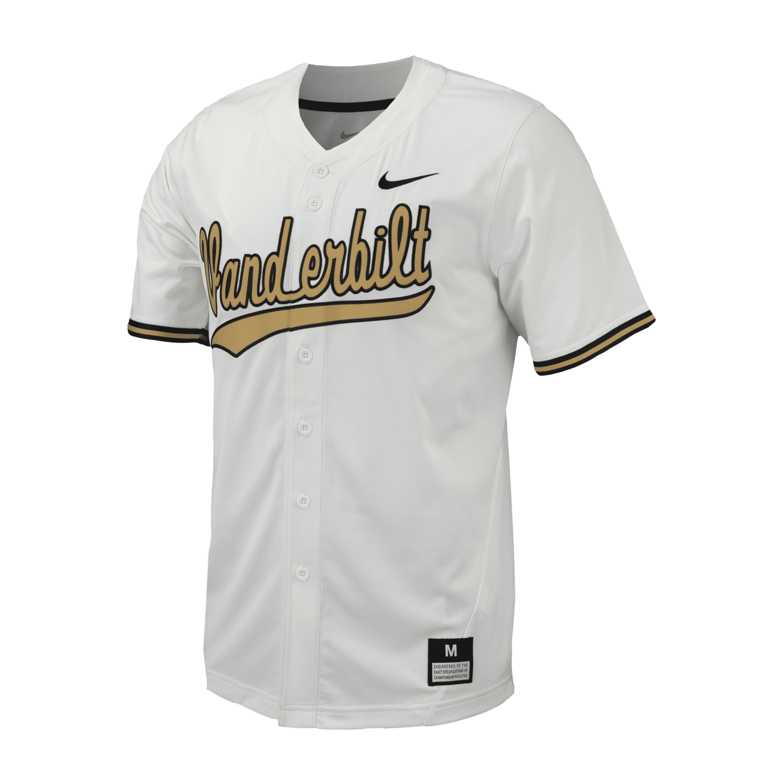 Men's Nike White Vanderbilt Commodores Replica Full-Button Baseball Jersey - White