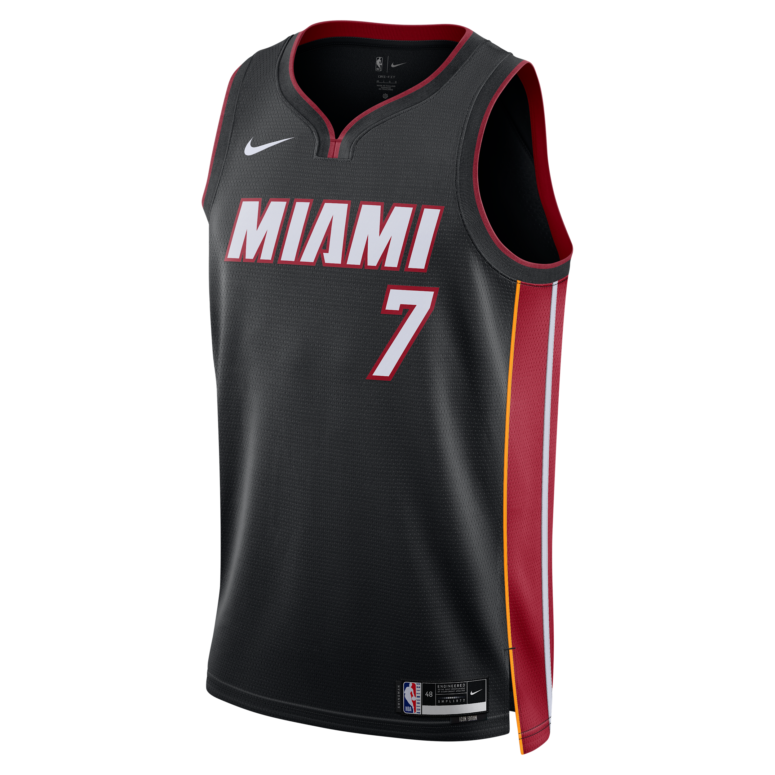 Giannis Antetokounmpo Miami Heat Icon Edition Nike Men's Brand Dri-FIT NBA Swingman Jersey in Black | DN2011-024