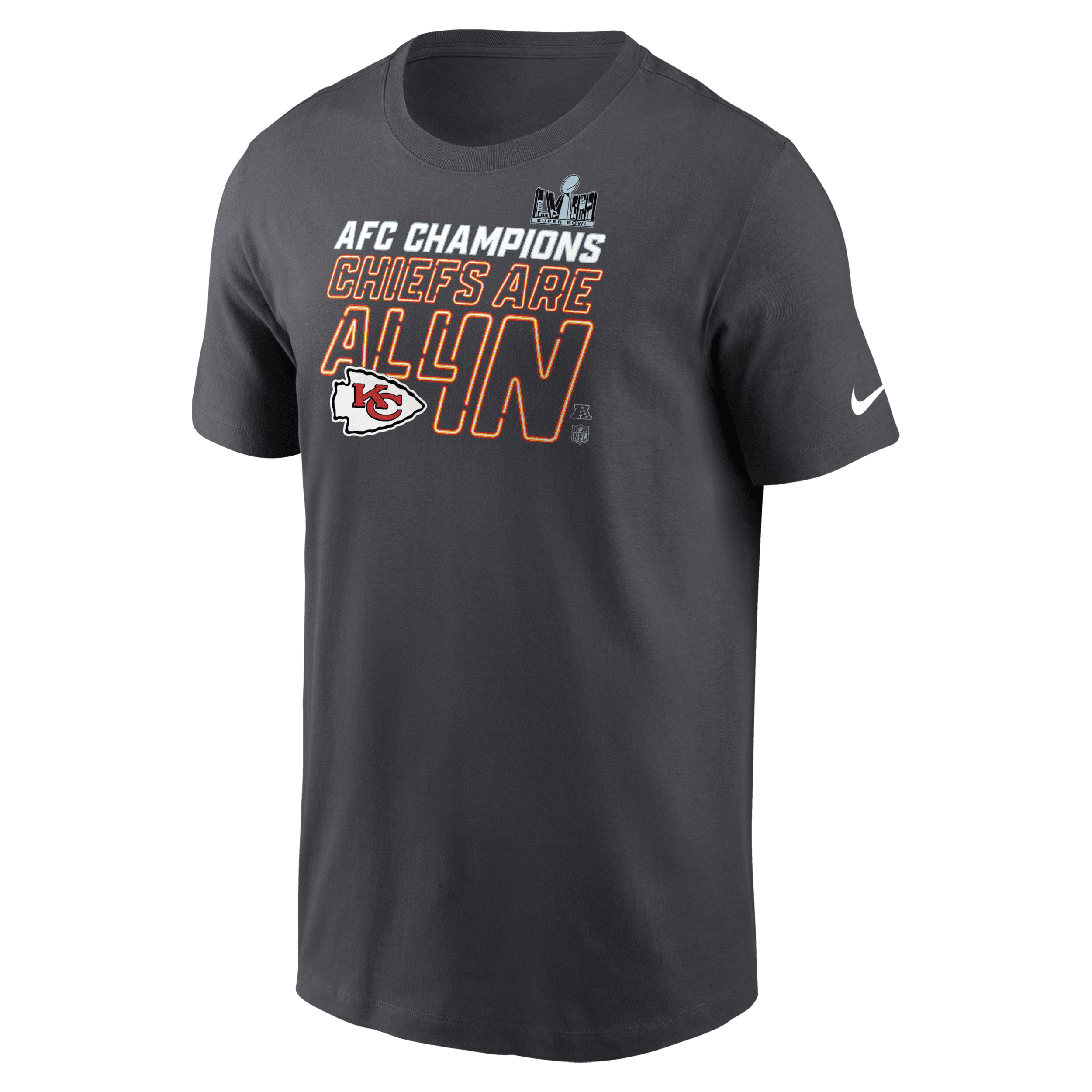 Nike San Francisco 49ers 2023 Nfc Champions Trophy Collection  Men's Nfl T-shirt In Grey