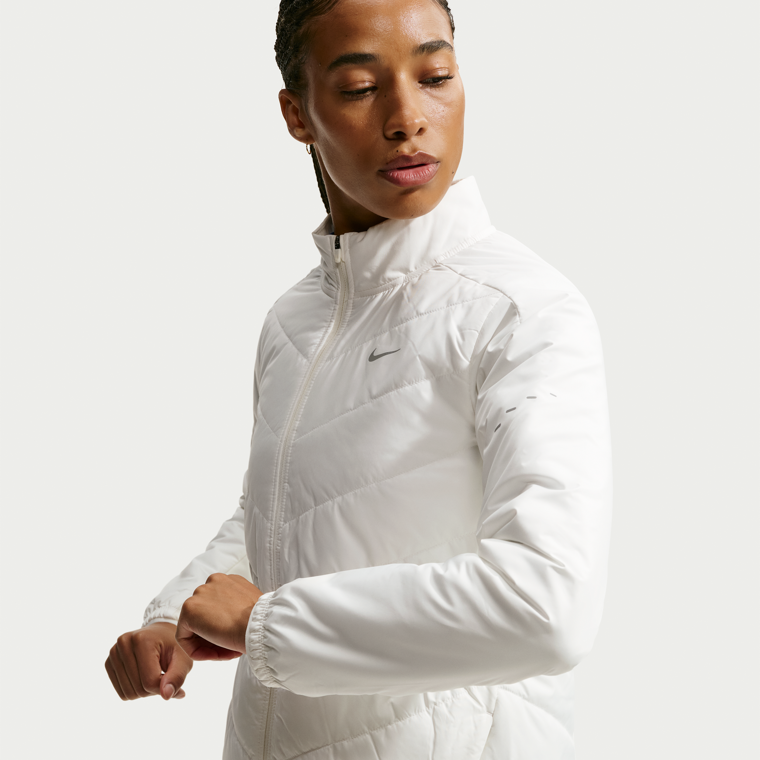 Nike Swift Women's Therma-fit Running Jacket - Sail/Reflective Silver