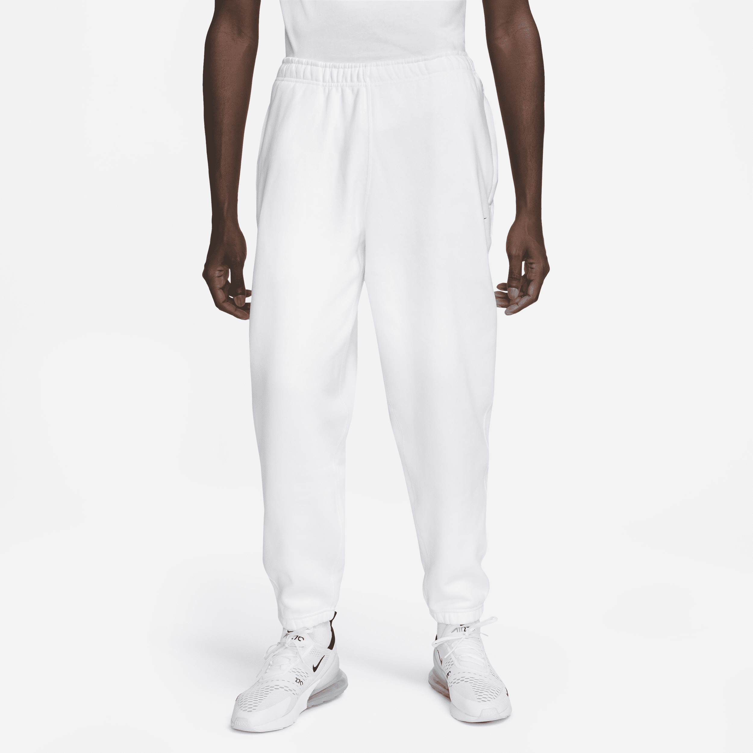 Nike Solo Swoosh Woven Track Pant In White