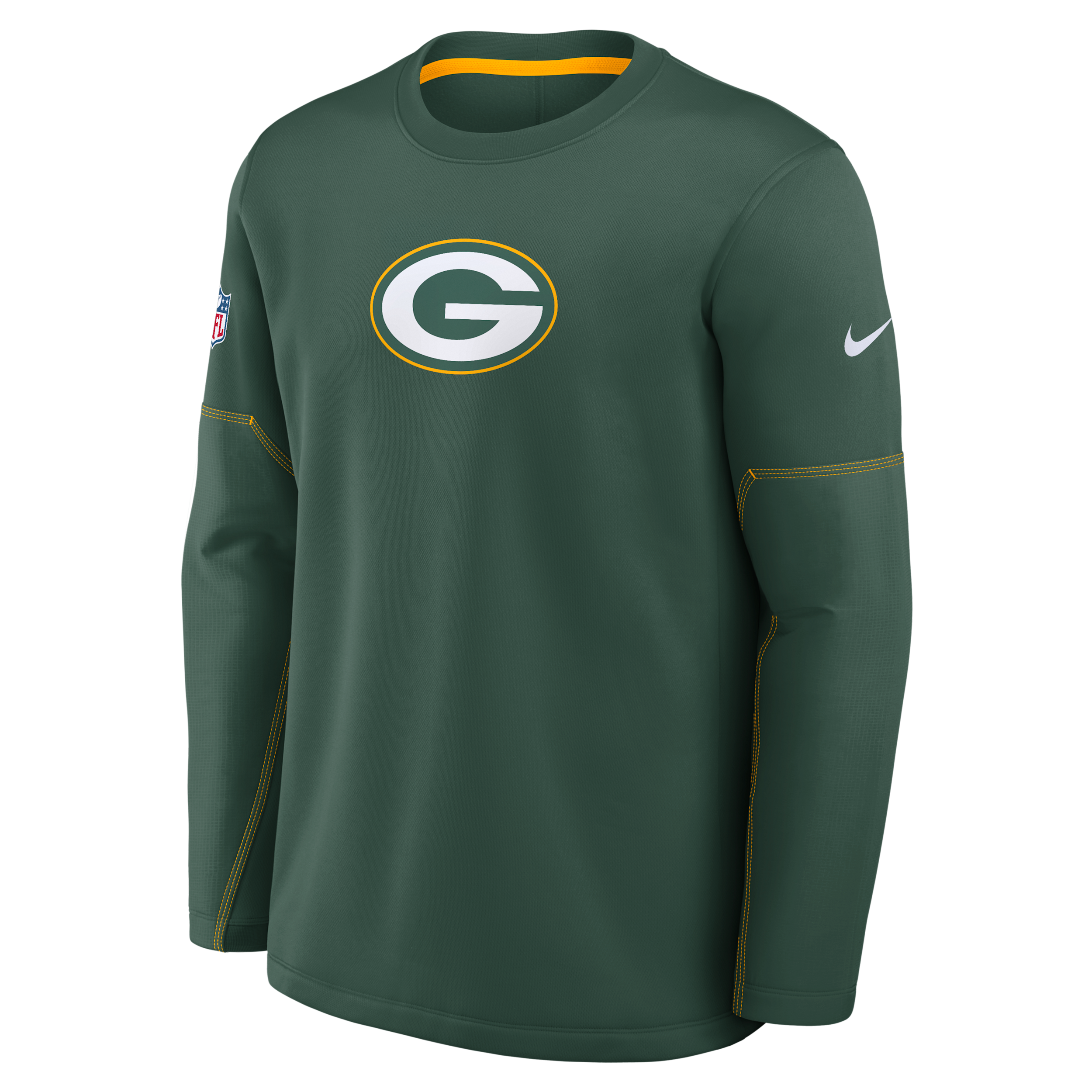 Green Bay Packers Sideline Coaches Nike Men's Therma-FIT NFL Long-Sleeve T-Shirt in Green | 03BR063K7T-MXW