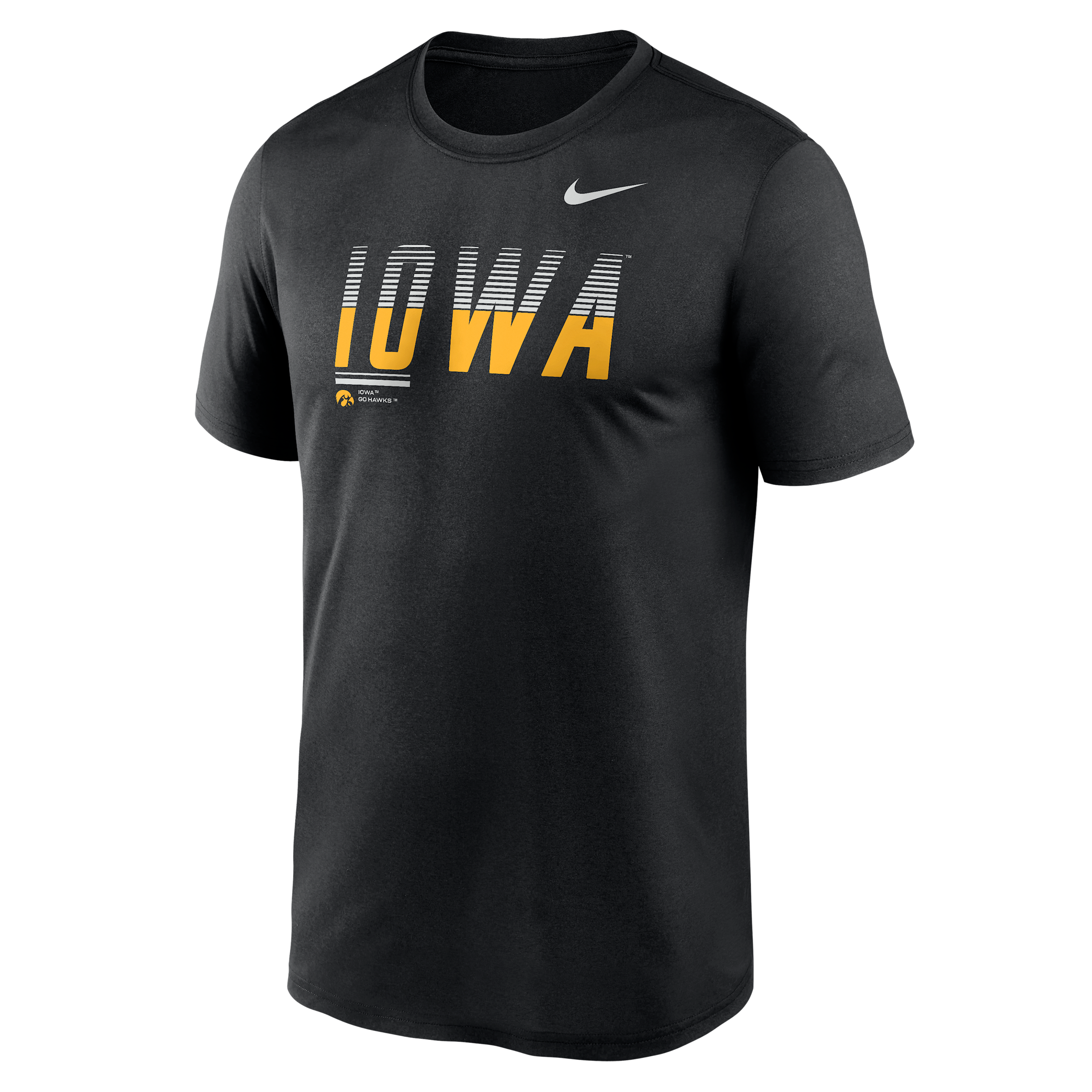 Iowa Sideline Legend Nike Men's Dri-FIT College T-Shirt in Black | 02TI00AIA-7SB
