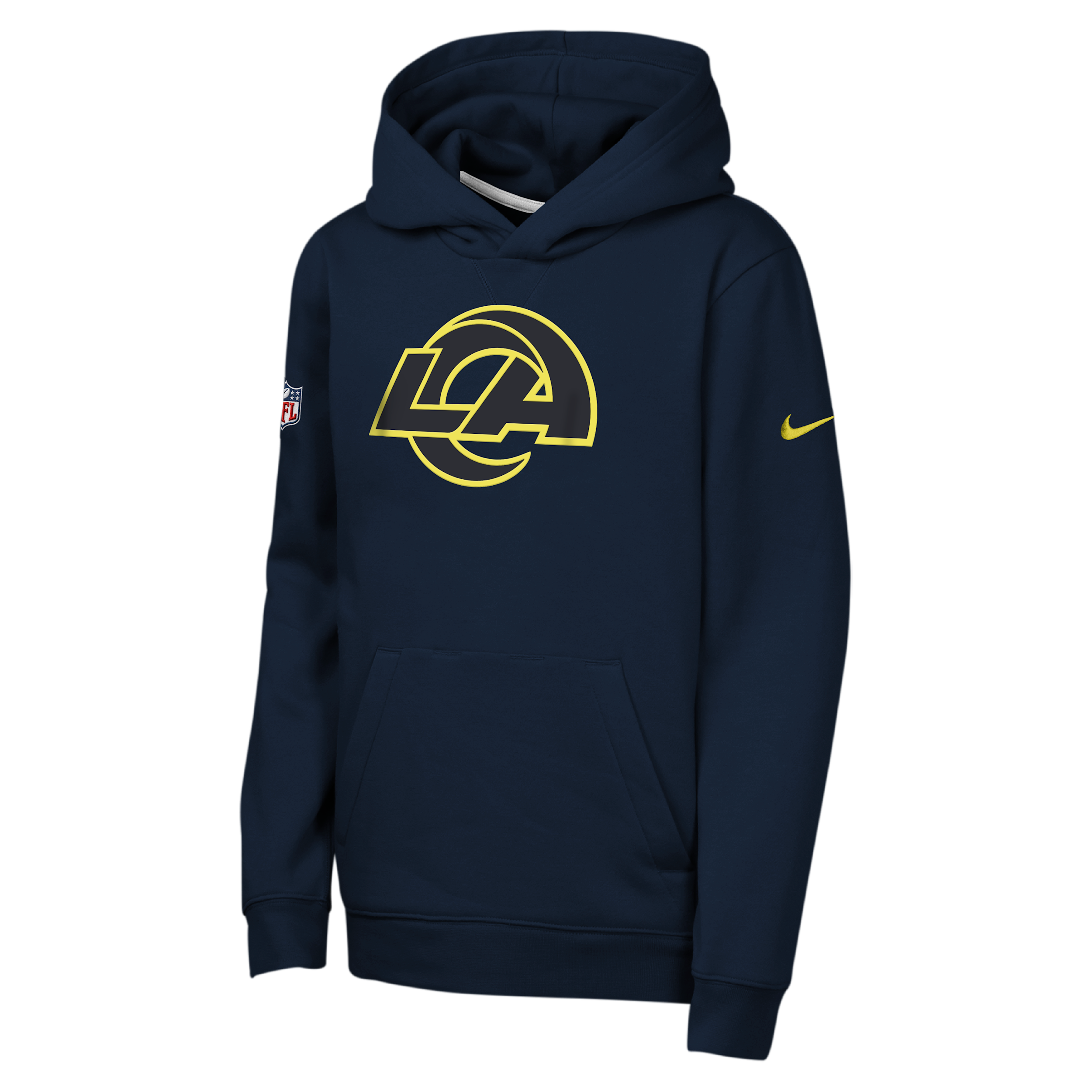Nike Big Boys' and Girls' Dark Blue Los Angeles Rams Rivalries Collection Sideline Club Fleece Pullover Hoodie - Dark Blue