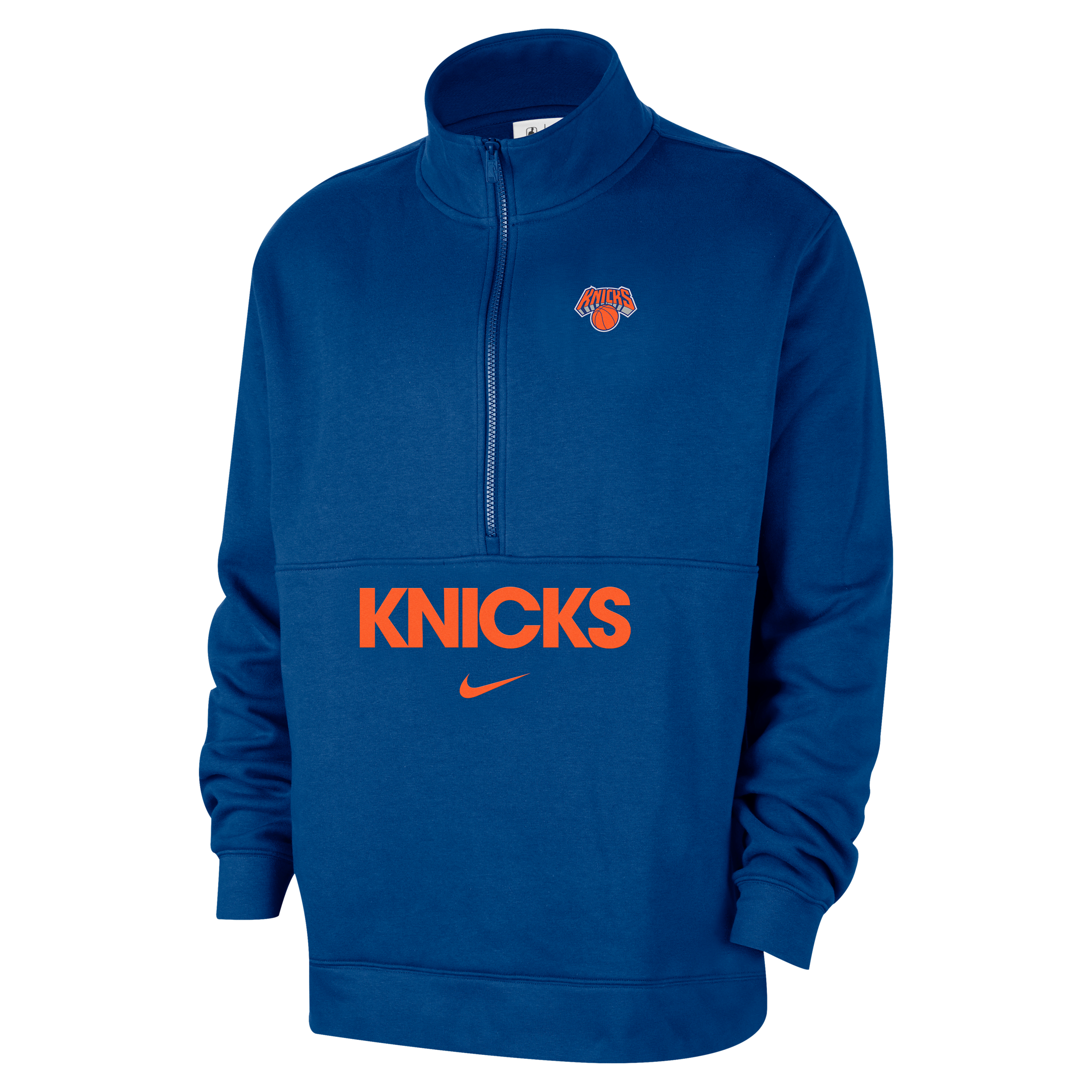 New York Knicks Club Courtside Nike Men's NBA 1/2-Zip Top in Blue | FZ7721-495