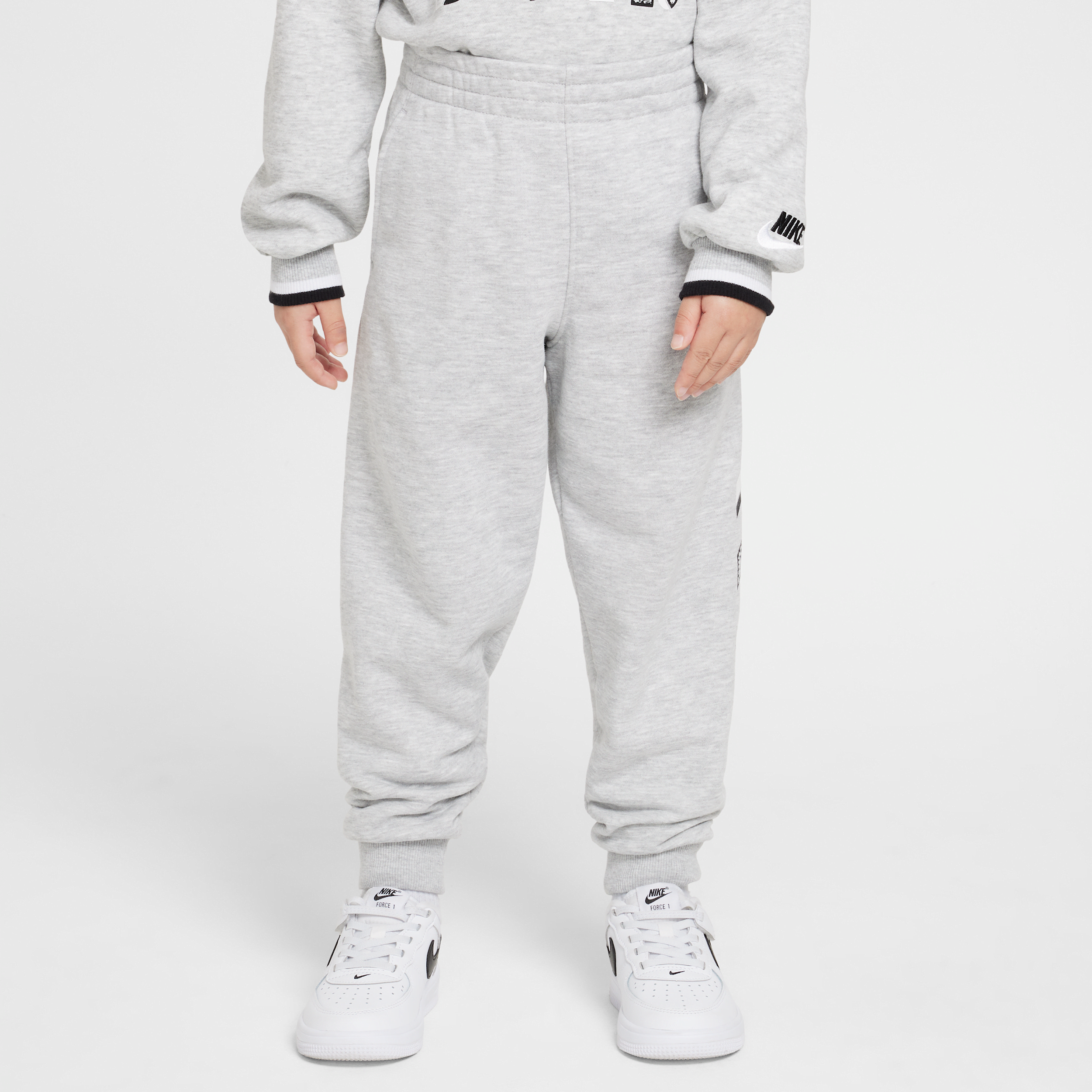 Nike Sportswear "outside The Lines" Little Kids' French Terry Pants In Grey