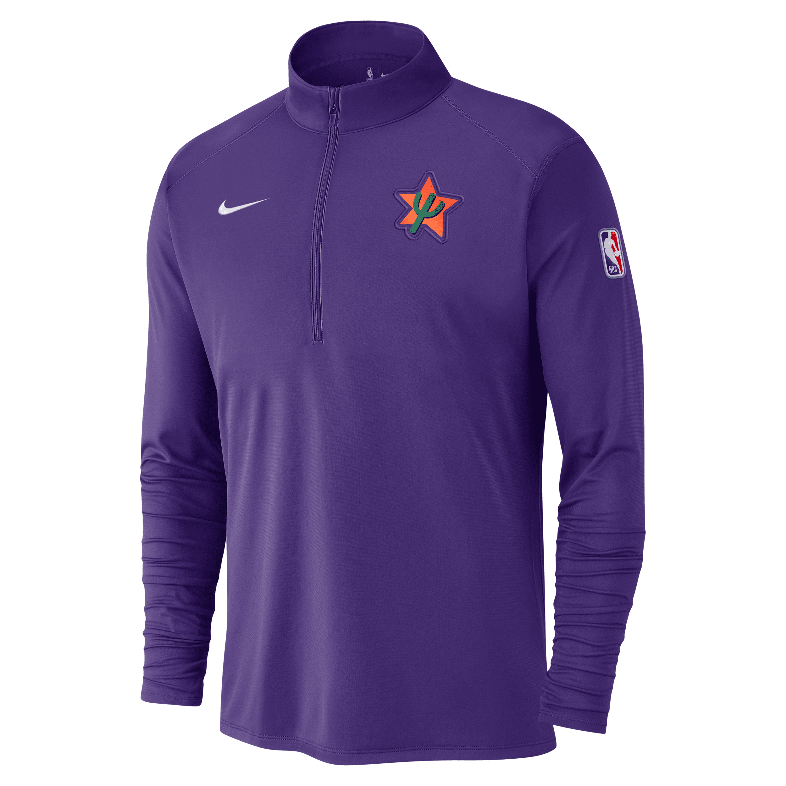Nike Phoenix Suns City Edition  Men's Dri-fit Nba 1/2-zip Long-sleeve Top In Purple