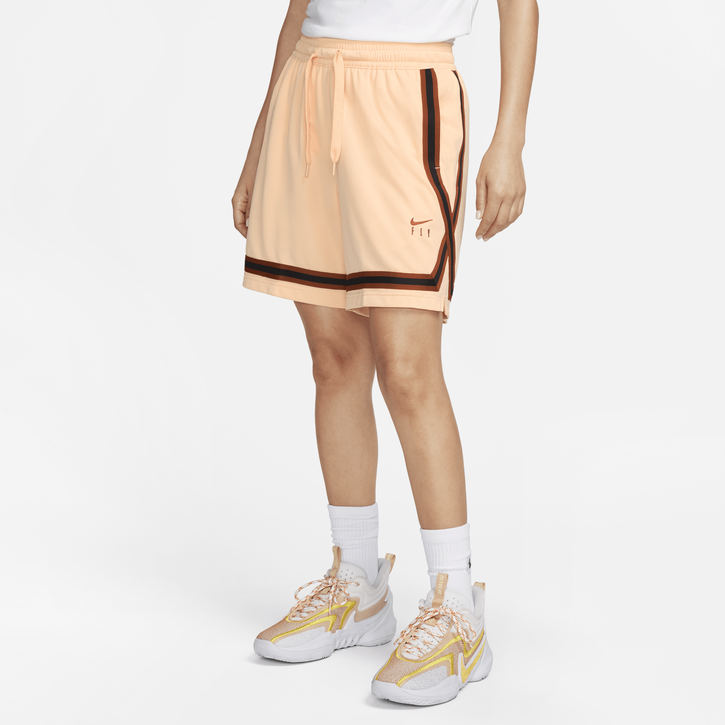 Shop Nike Women's Fly Crossover Basketball Shorts In Orange
