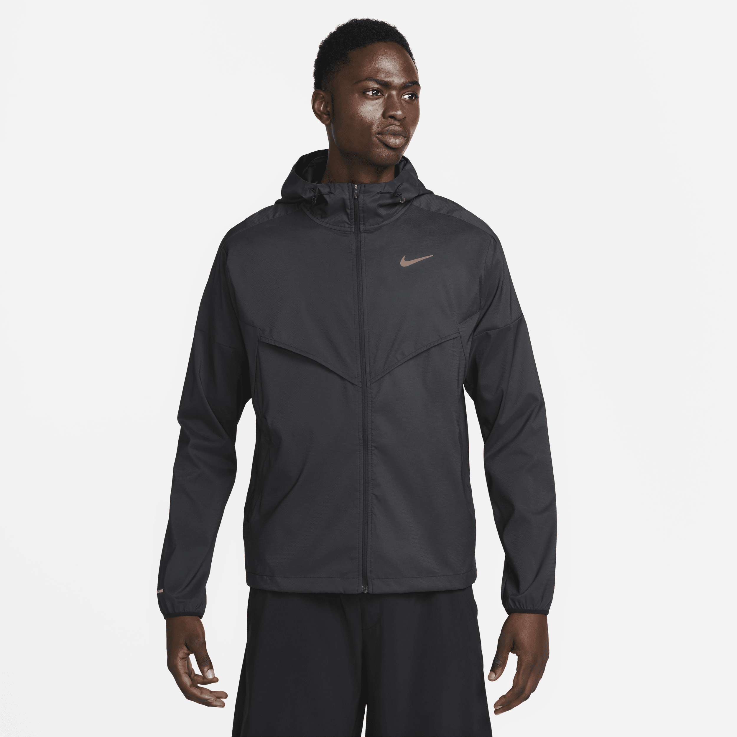 Nike Men's Windrunner Repel Running Jacket In Black