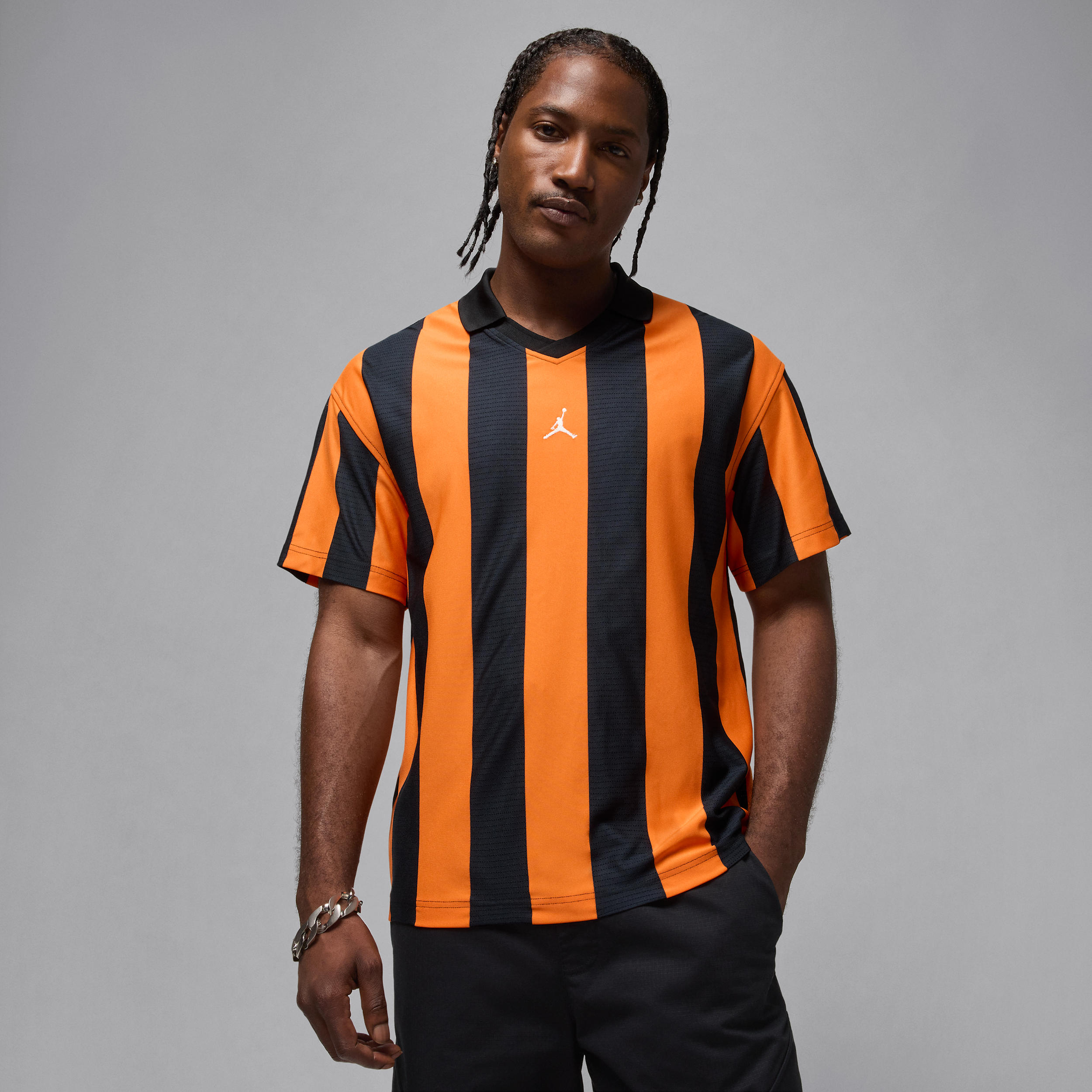 Jordan Brooklyn Collegiate Stripe Goalie Top In Multi