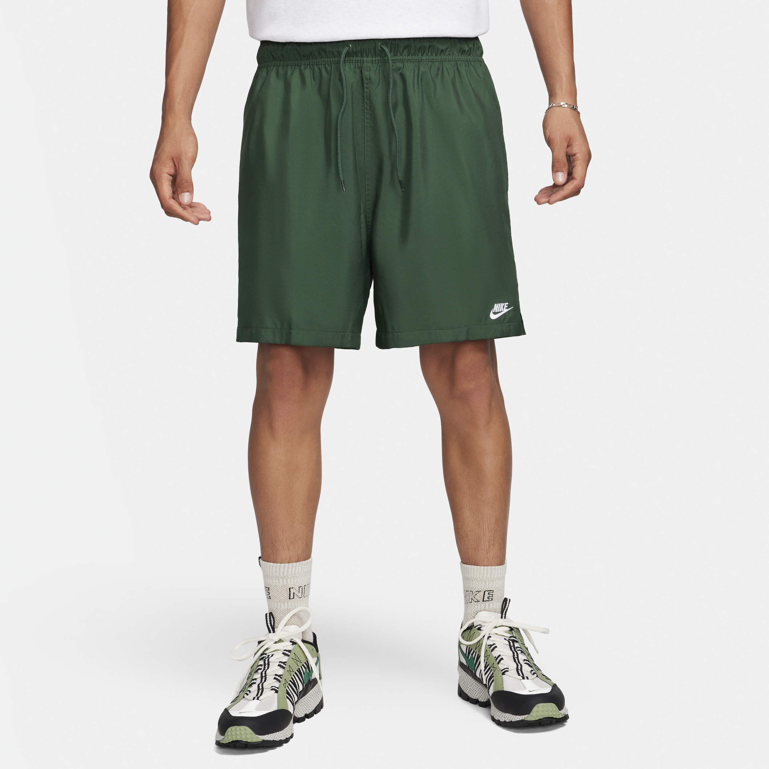 Nike Men's Club Woven Flow Shorts in Green | FN3307-323