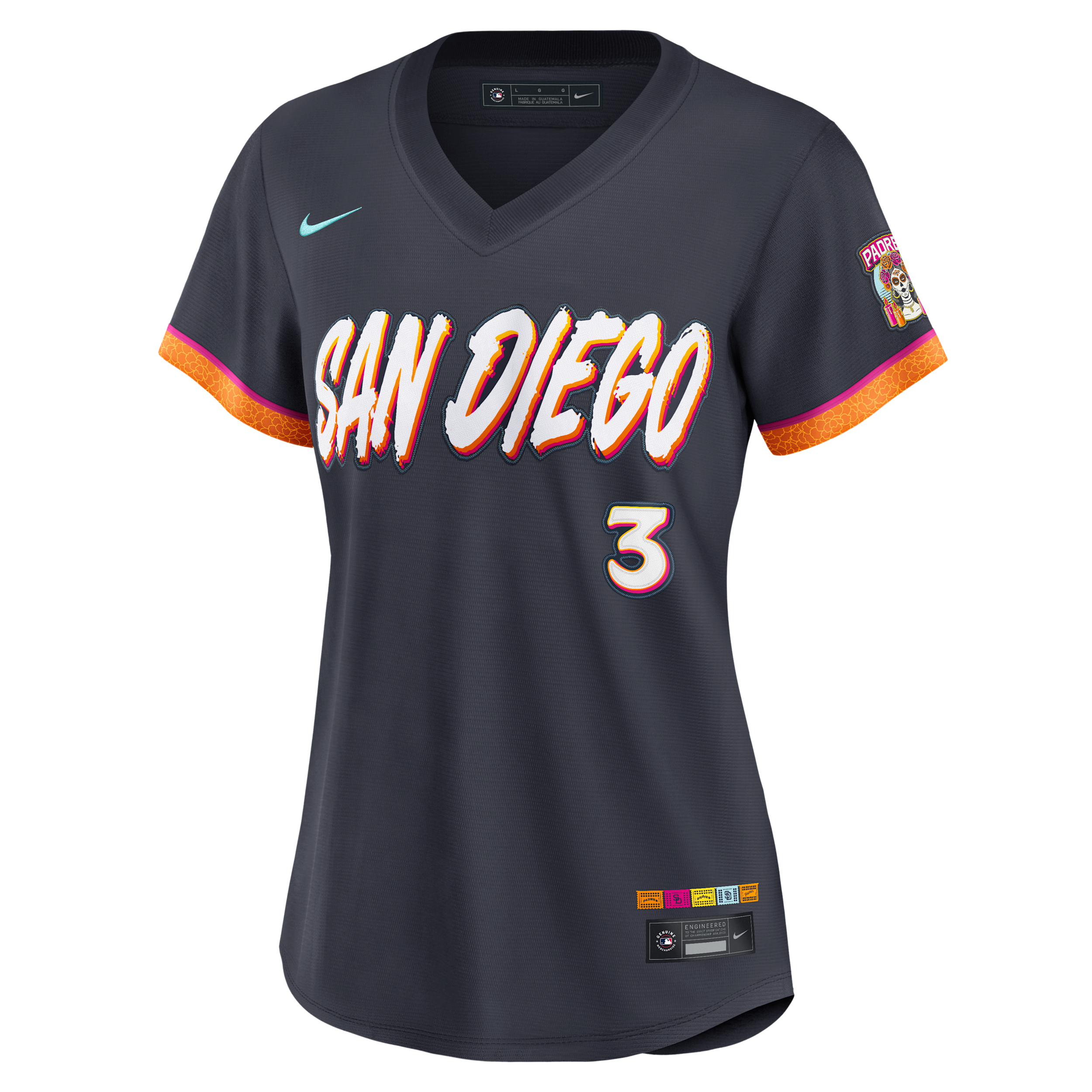 Jackson Merrill San Diego Padres City Connect Nike Women's MLB Stadium Jersey in Black | RW260H3HPY9-5FS