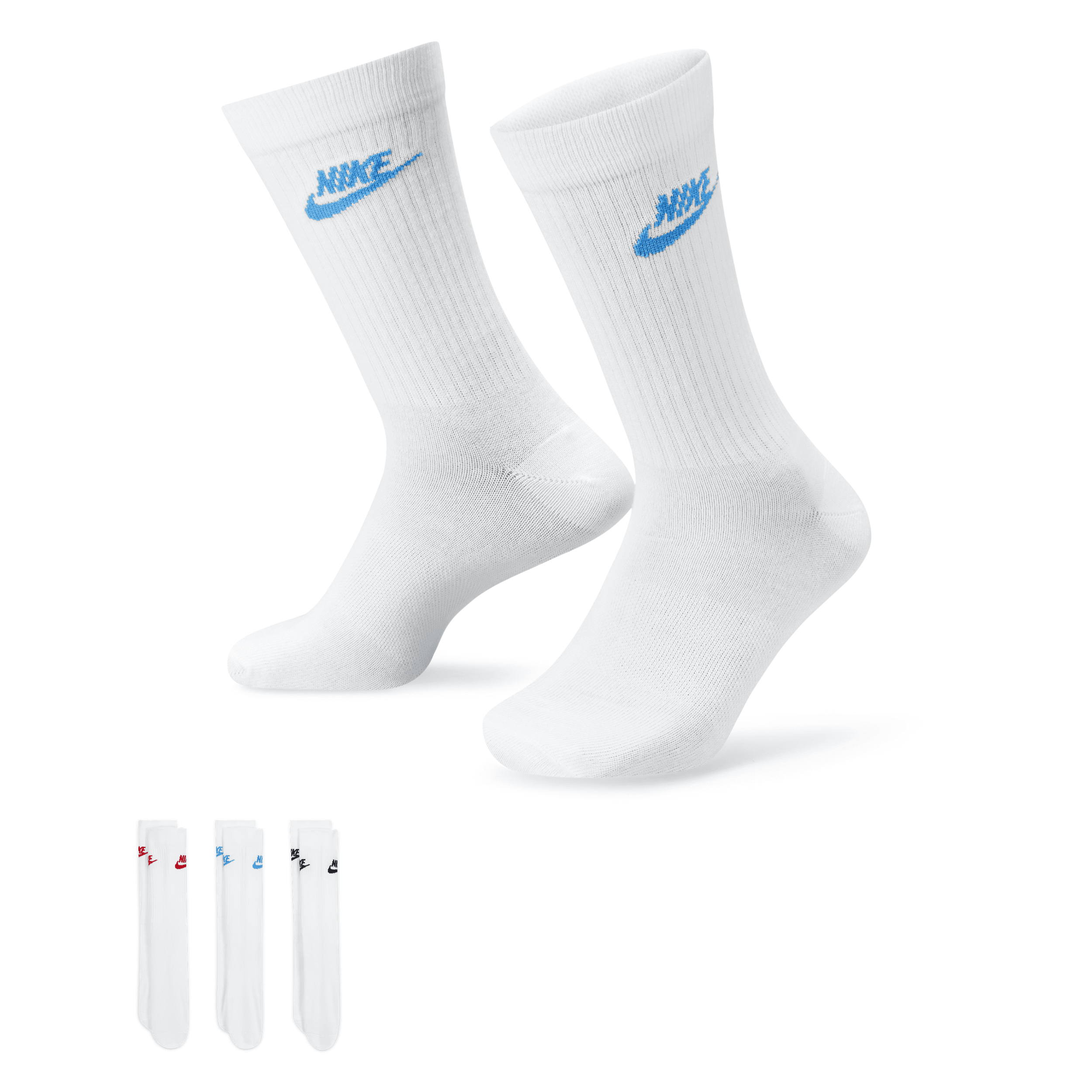 Nike Unisex  Sportswear Everyday Essential Crew Socks (3 Pairs) In Multicolor