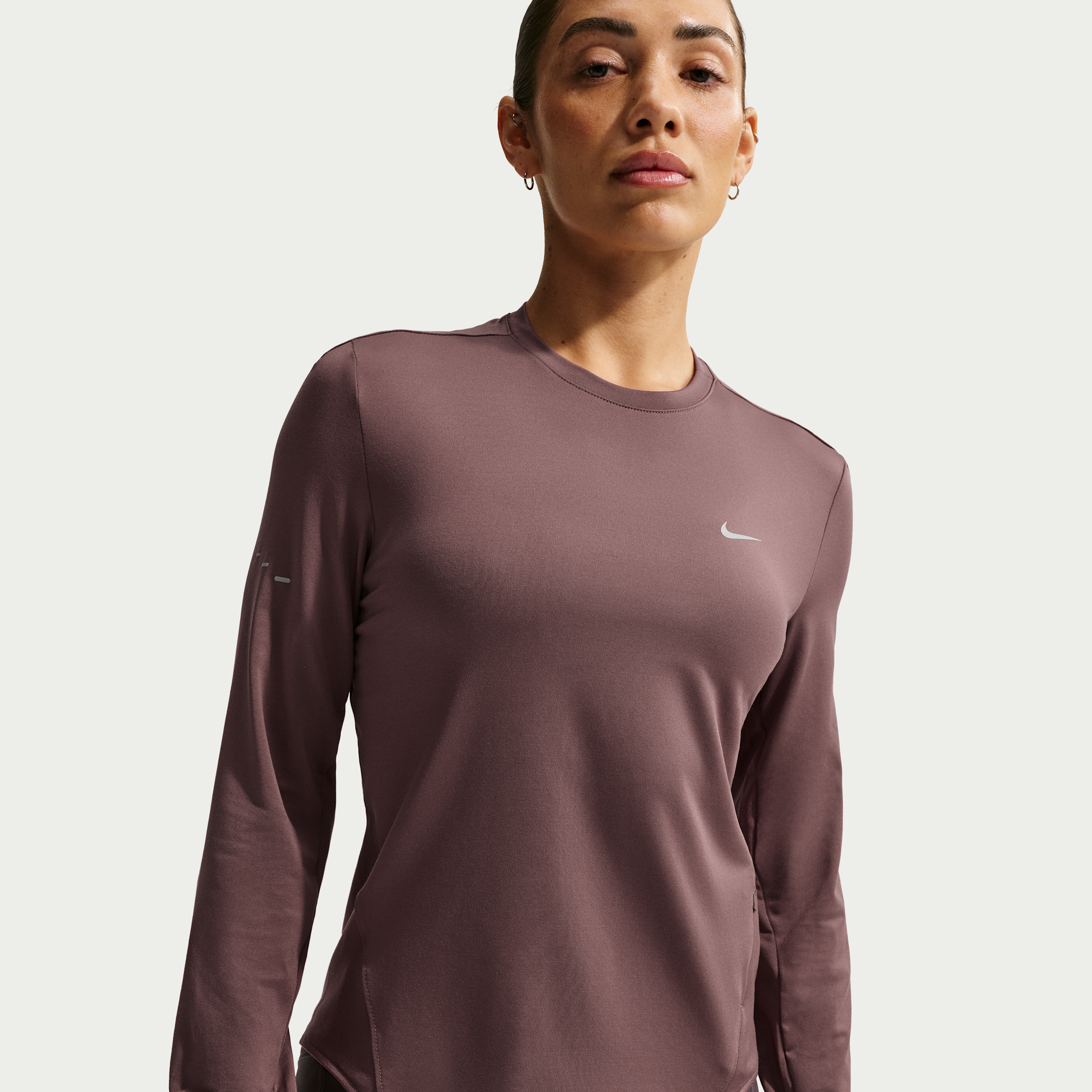 Nike Women's Swift Dri-FIT UV Long-Sleeve Crew-Neck Running Top in Purple | HQ0503-502