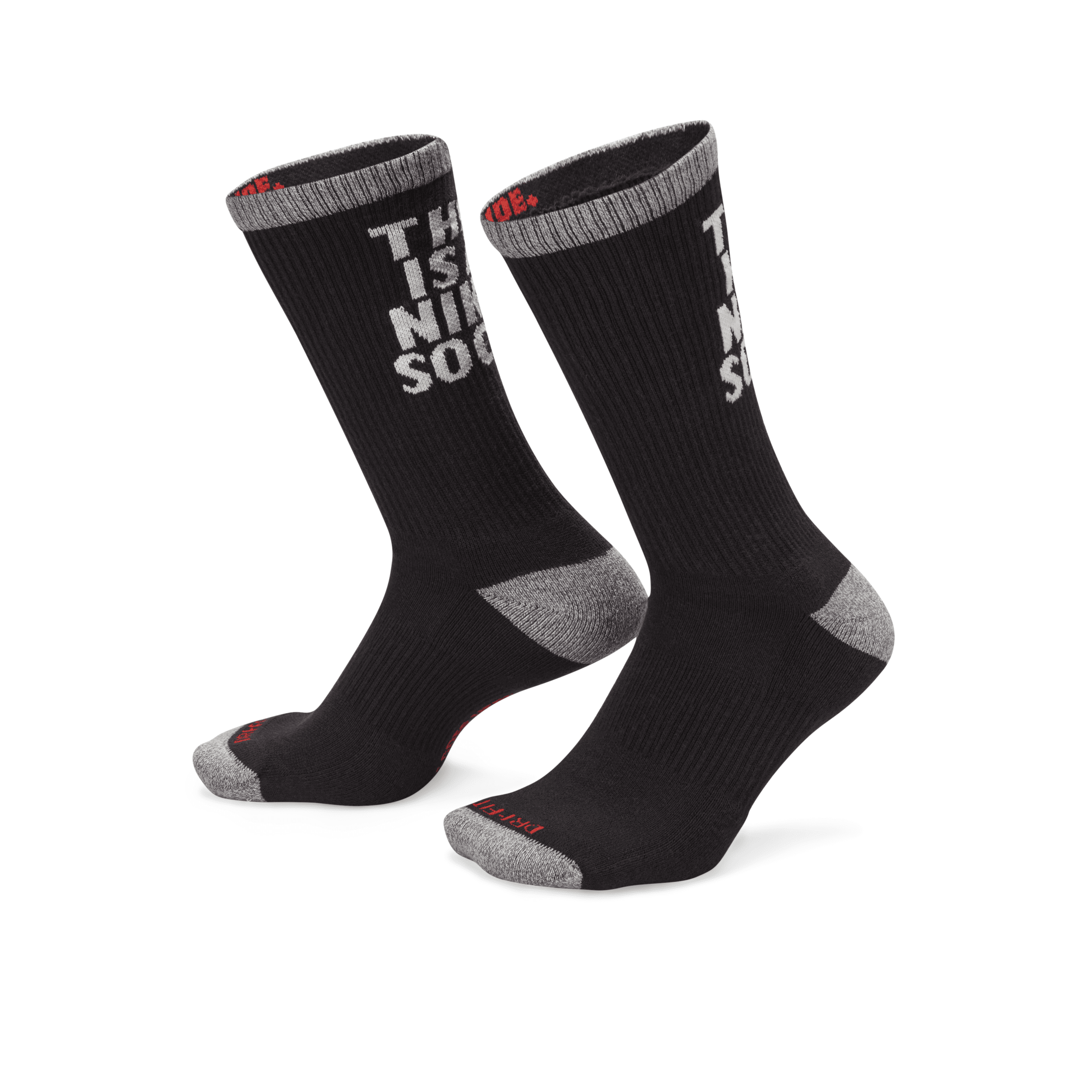 Nike Unisex Everyday Plus Cushioned Crew Socks (1 Pair) In Black