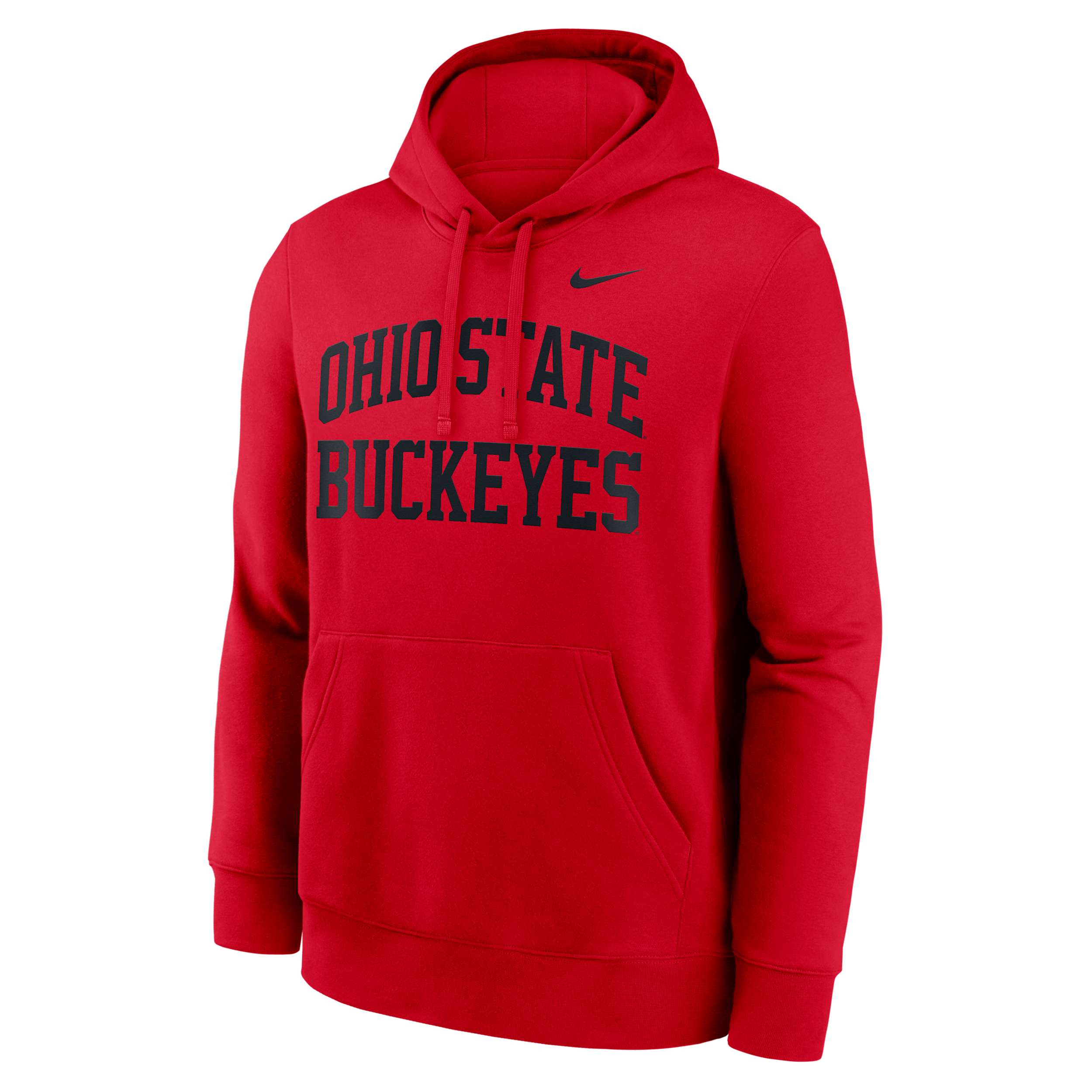 Nike Men's Scarlet Ohio State Buckeyes Primetime Arched Club Fleece Pullover Hoodie - Scarlet