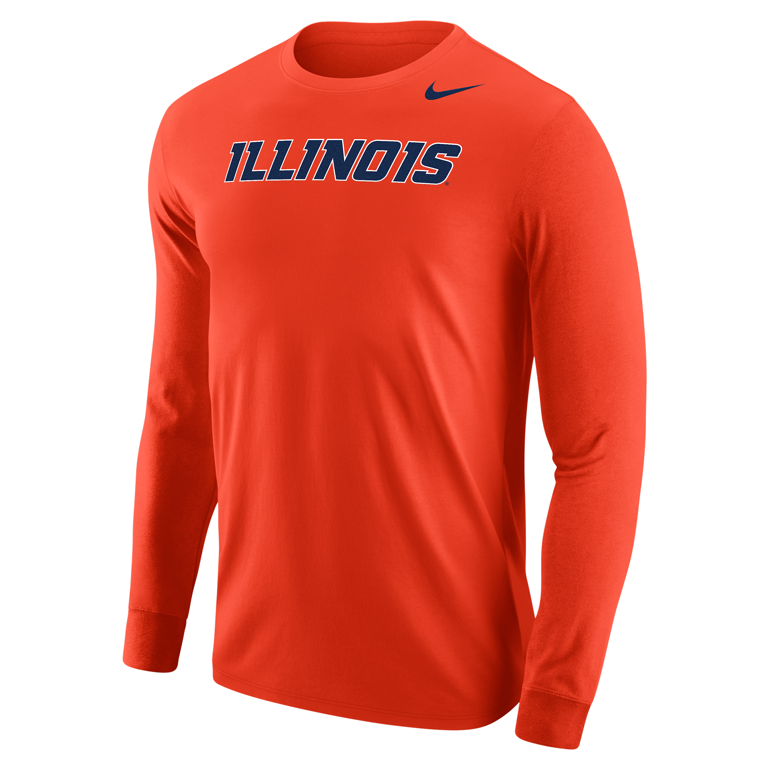 Illinois Fighting Illini Nike Men's Football Long-Sleeve T-Shirt in Orange | M12333P397ILNI-TOR