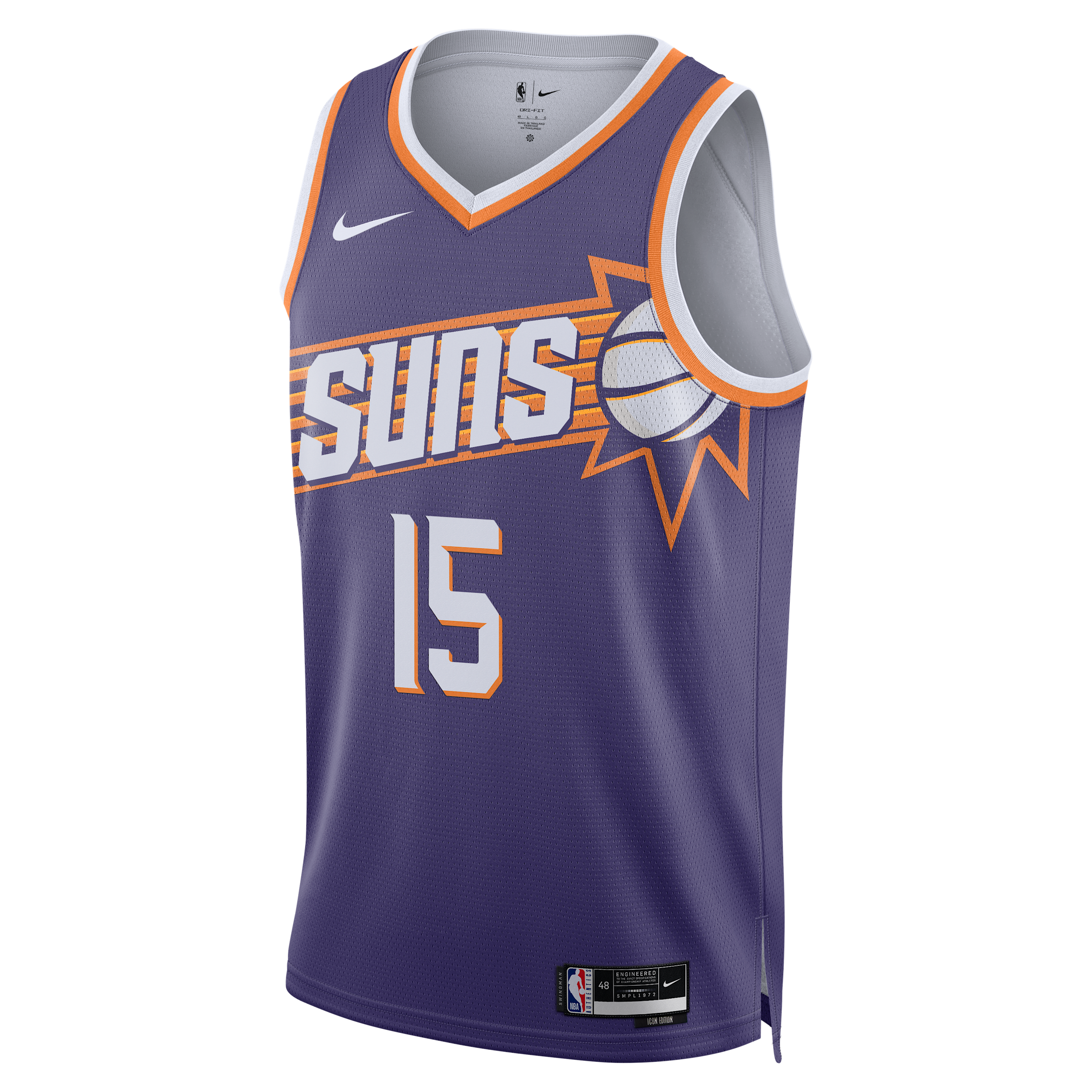 Devin Booker Phoenix Suns Icon Edition Nike Men's Dri-FIT NBA Swingman Jersey in Purple | DV4855-577