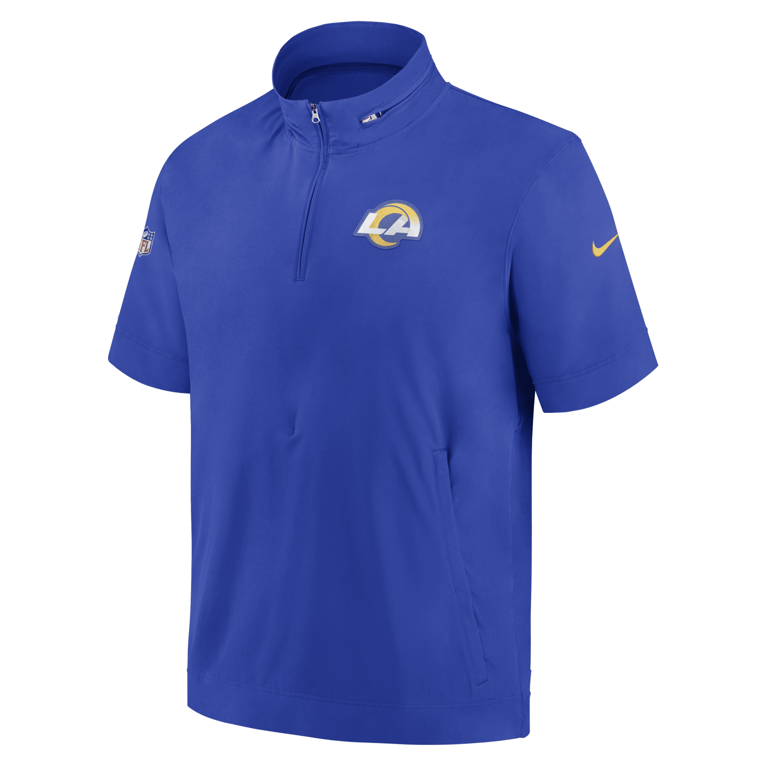 Nike Men's Sideline Coach (nfl Los Angeles Rams) Short-sleeve Jacket In Blue