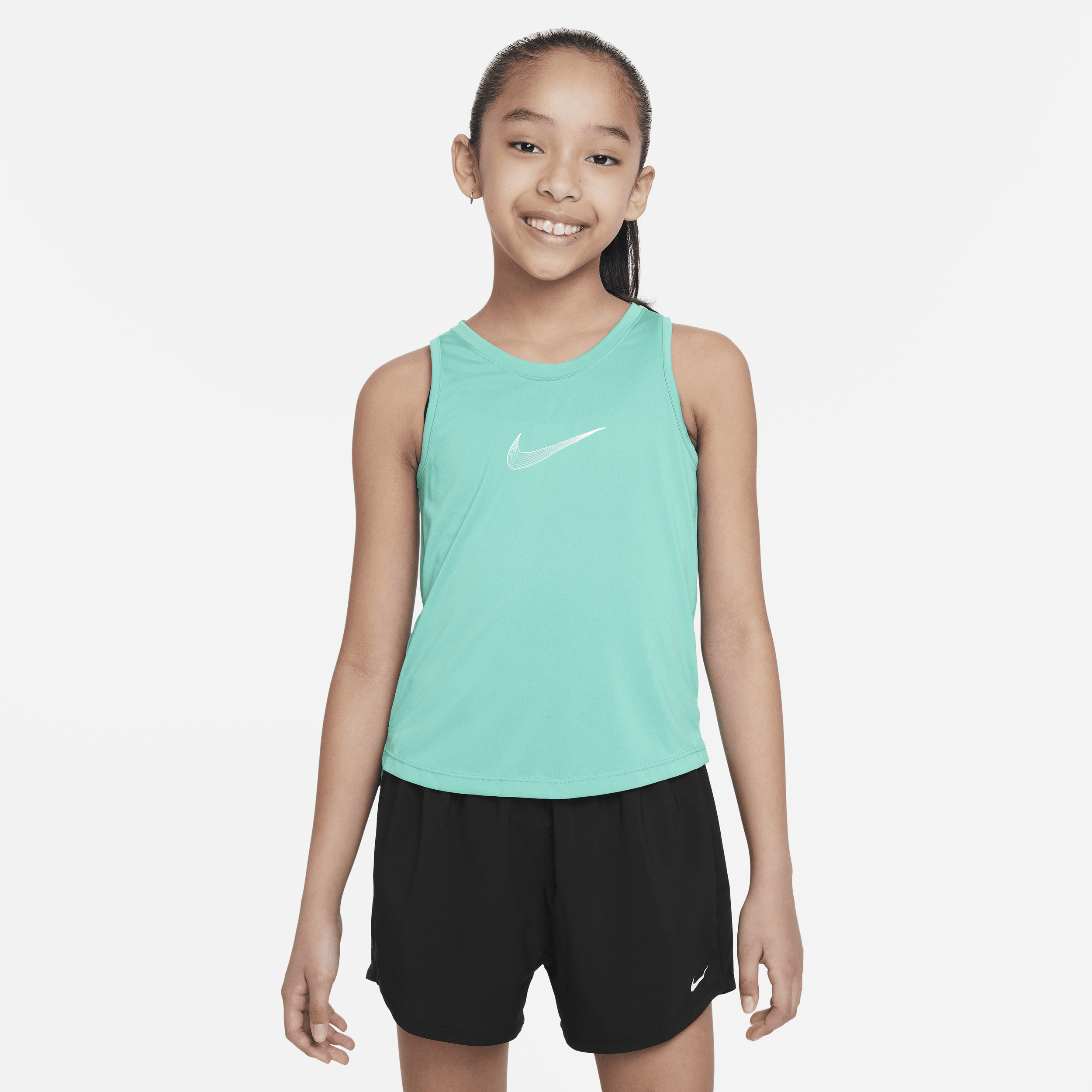 Nike One Big Kids' (girls') Dri-fit Training Tank Top In Green