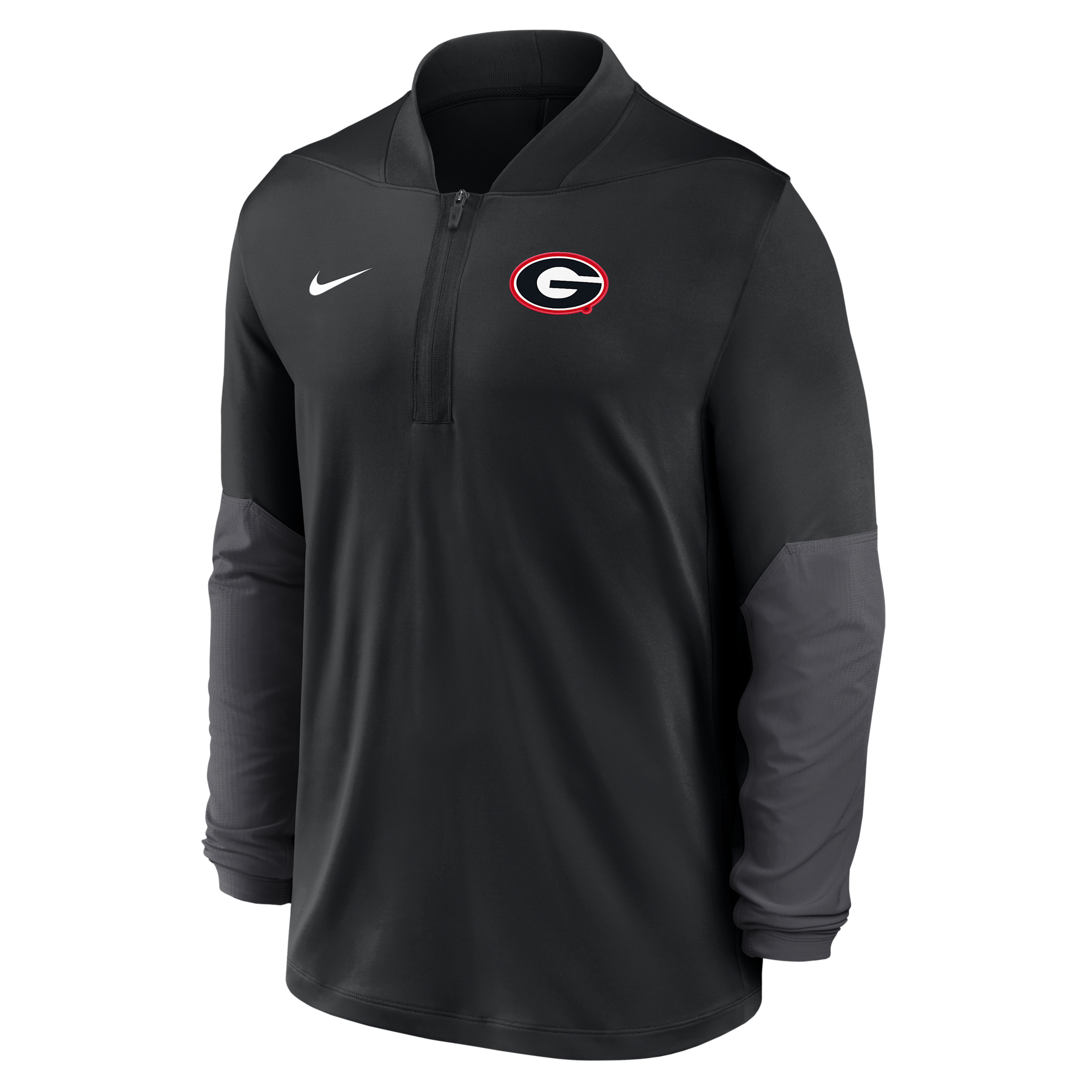 Nike Georgia  Men's Dri-fit College 1/2-zip Top In Black