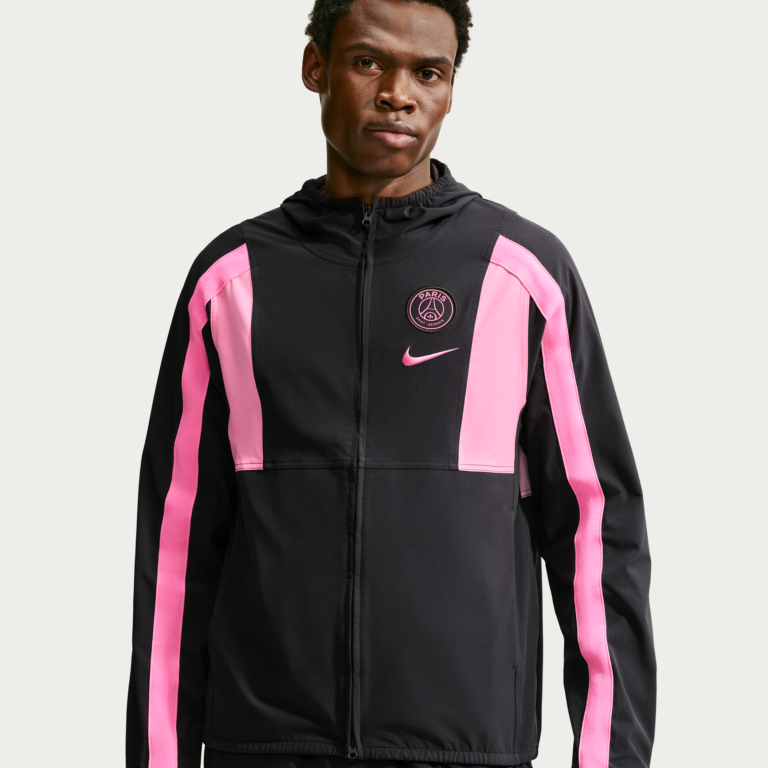 Paris Saint-Germain Energy Nike Men's Soccer Woven Jacket in Black | IO3449-010