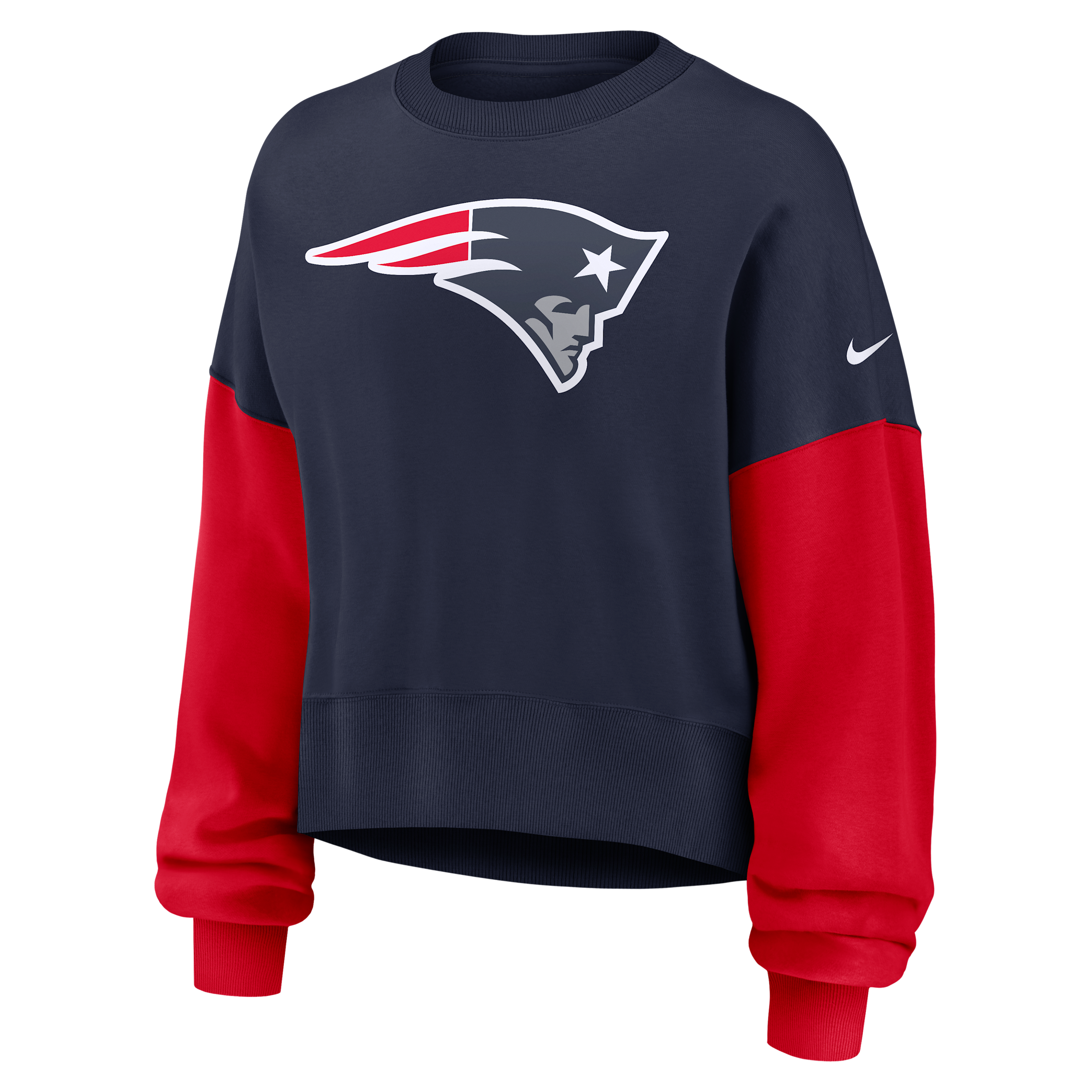 Nike New England Patriots Women's Nfl Pullover Crew In Blue