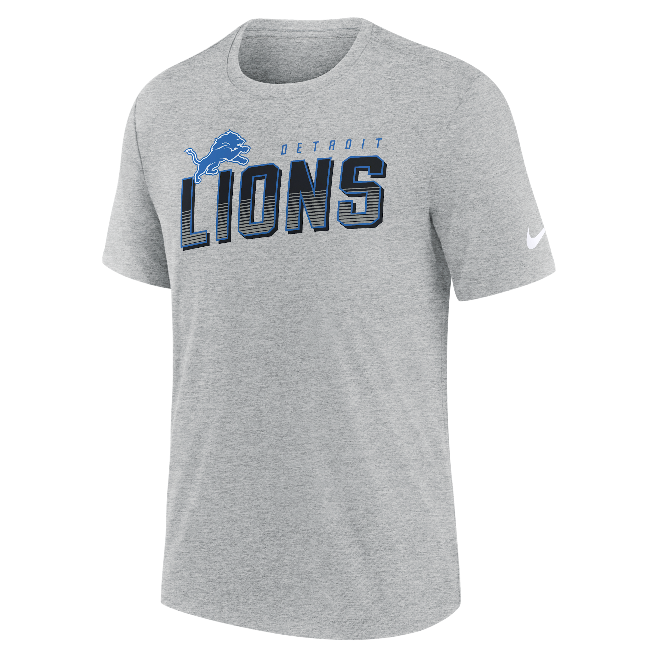 Men's Nike Heather Gray Detroit Lions Believe The Game Tri-Blend T-Shirt