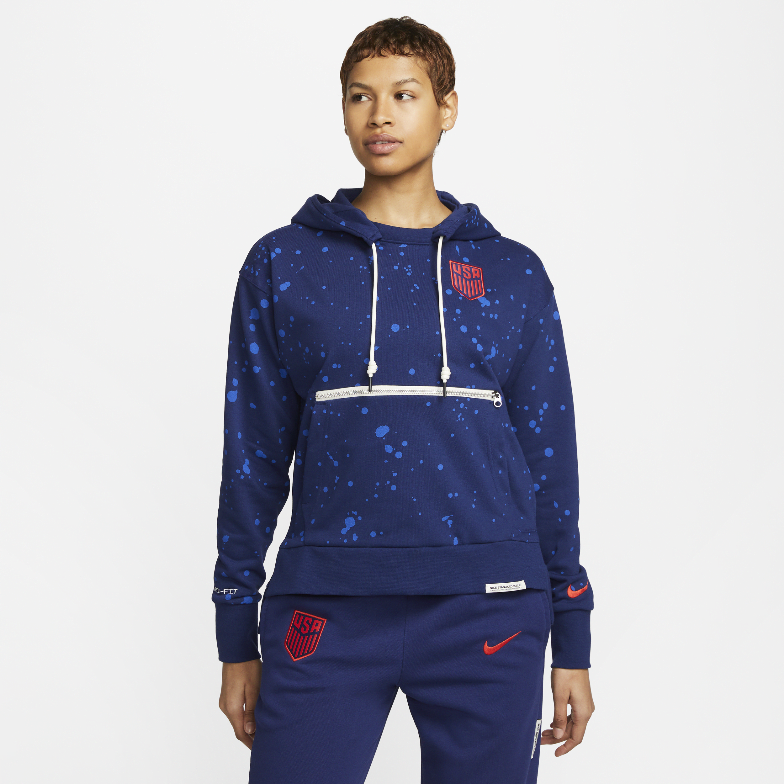 Nike U.s. Standard Issue  Women's Dri-fit Pullover Hoodie In Blue