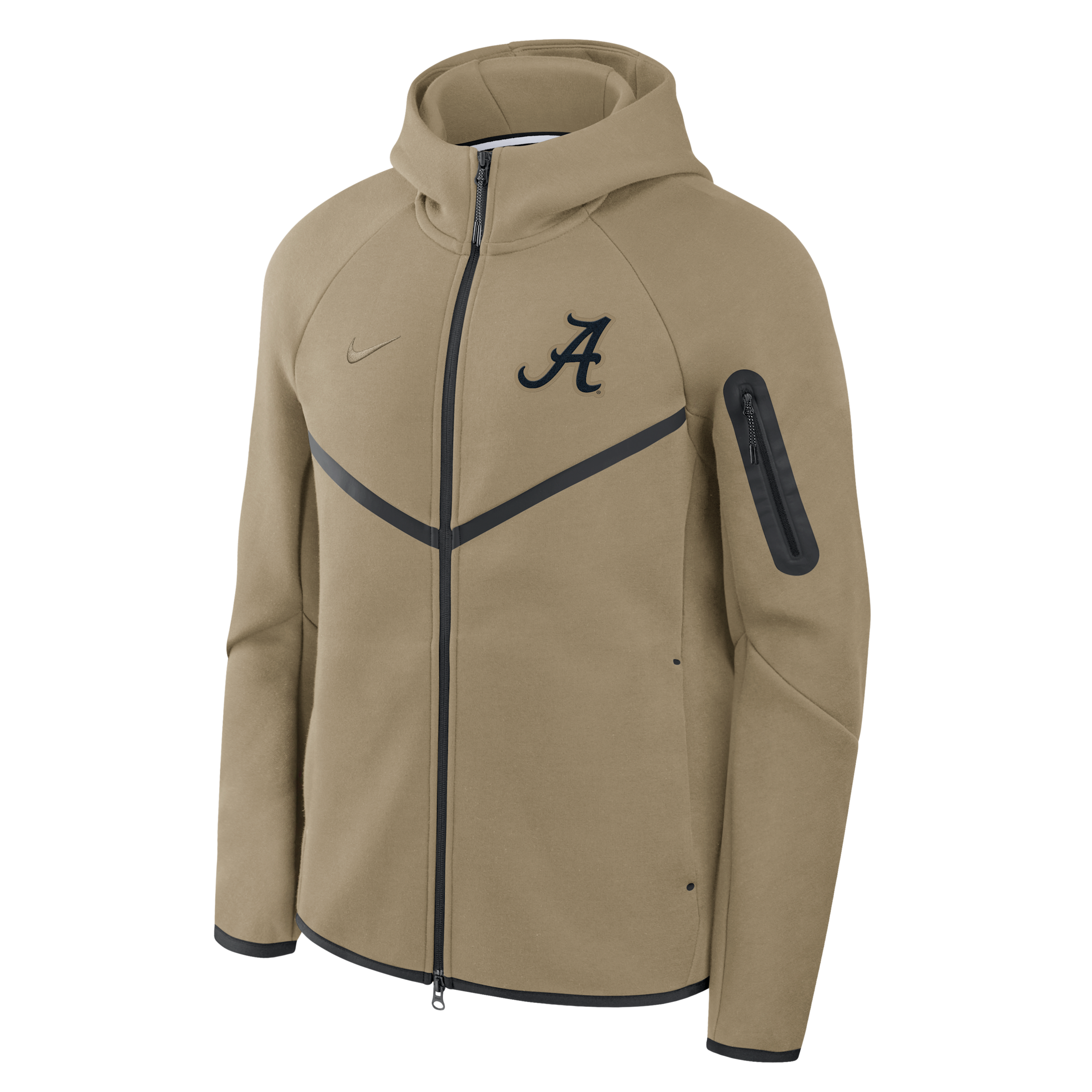 Alabama Tech Fleece Windrunner Nike Men's College Full-Zip Hooded Jacket in Brown | 05L40IDHABN-GML