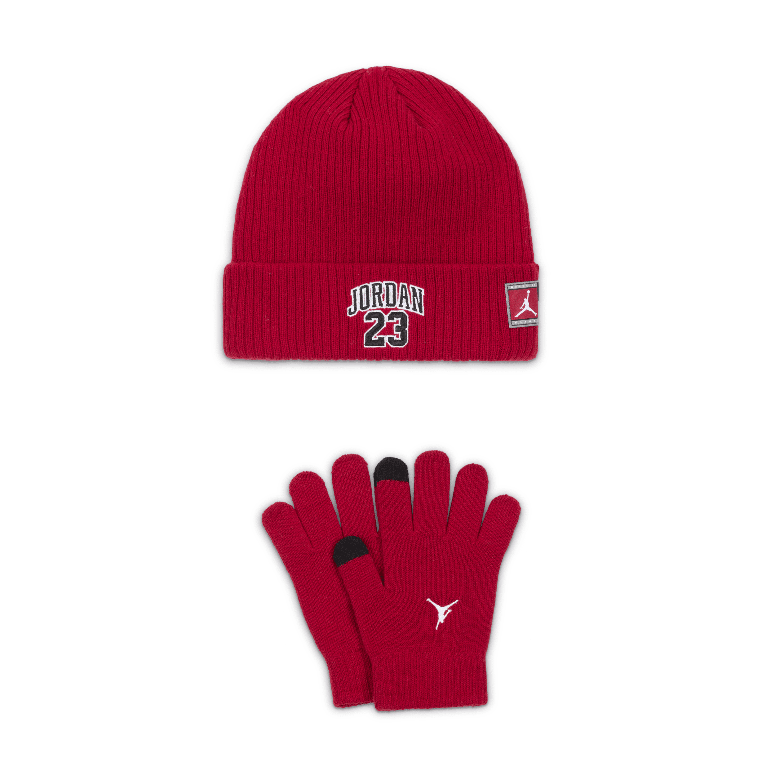 Jordan Big Kids' 2-piece 23 Jersey Beanie Set In Red