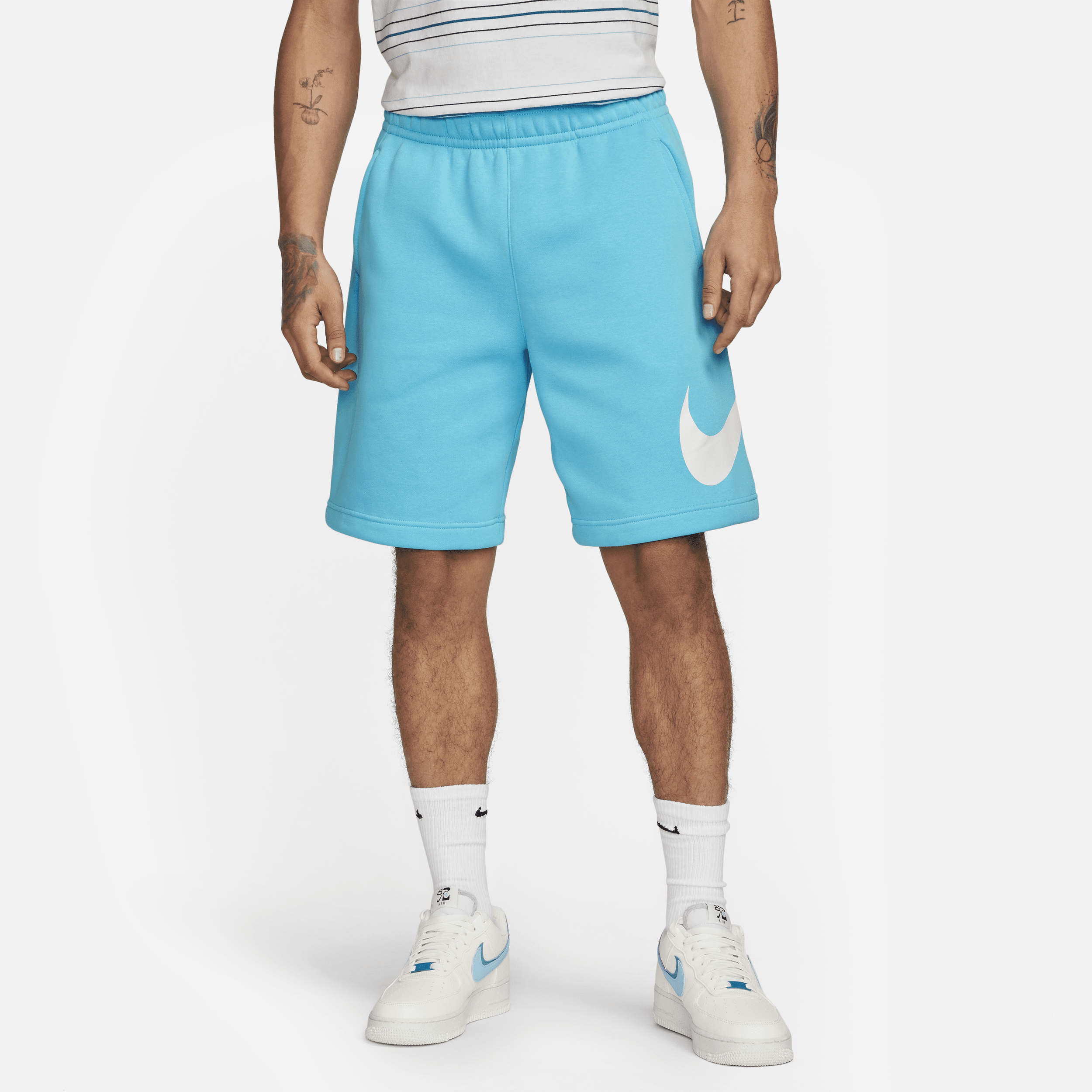 Nike Men's  Sportswear Club Graphic Shorts In Blue