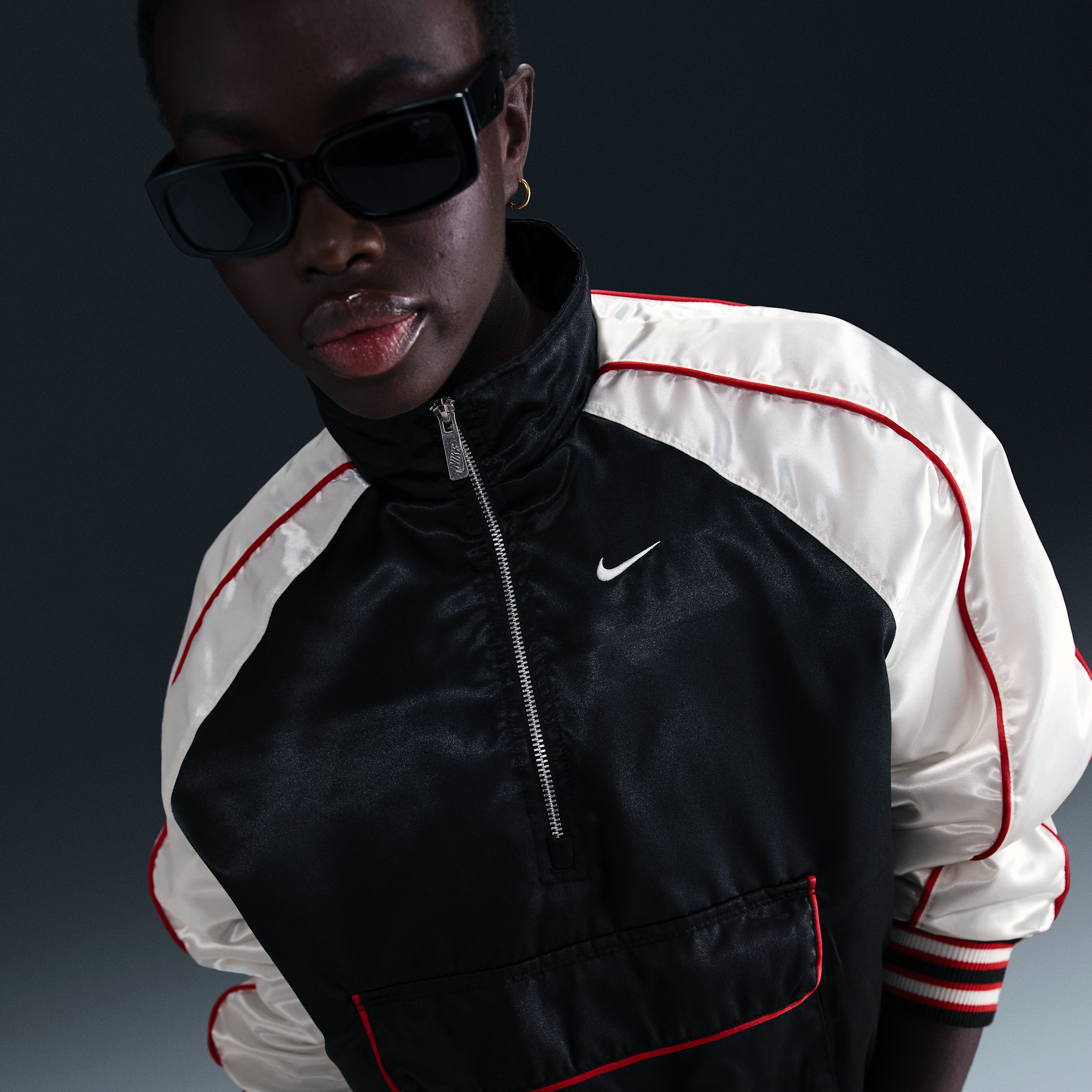 Nike Sportswear Street Insulated Track Half Zip Anorak In Black