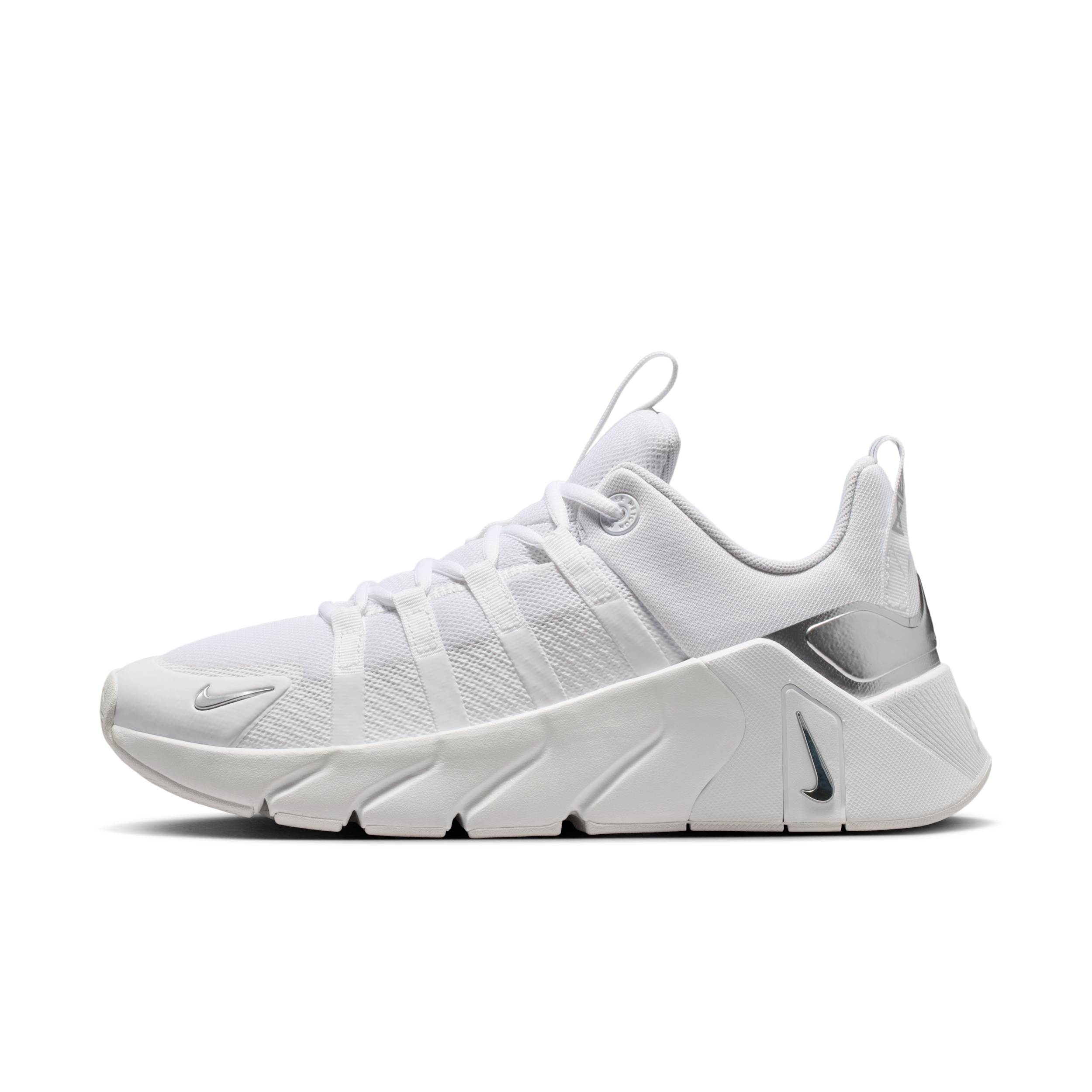 Nike Women's Free Metcon 7 Training Shoes, Size 9.5, White/Metallic Silver