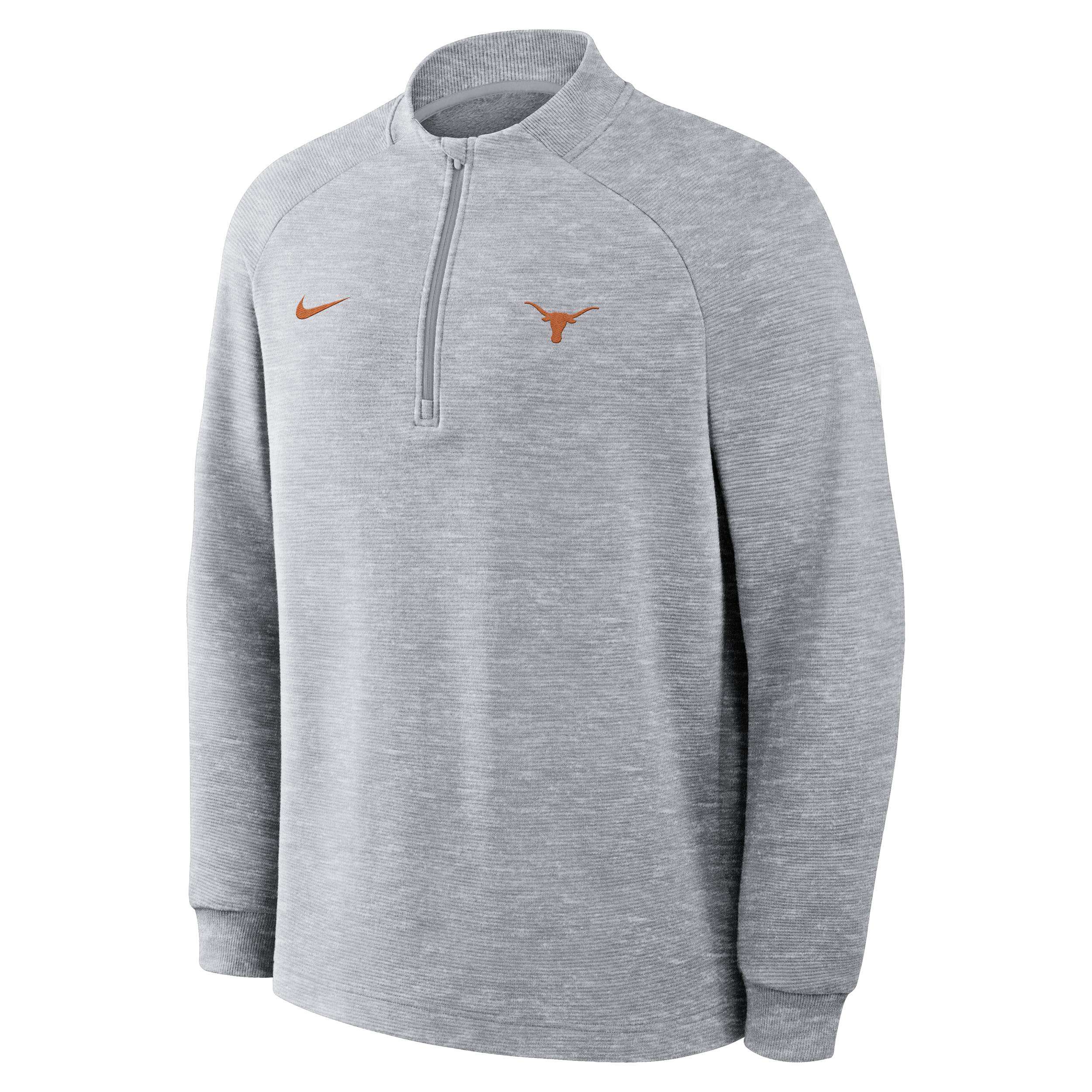 Nike Men's Gray Texas Longhorns Par Raglan Tri-Blend Therma-fit Half-Zip Pullover - Gray