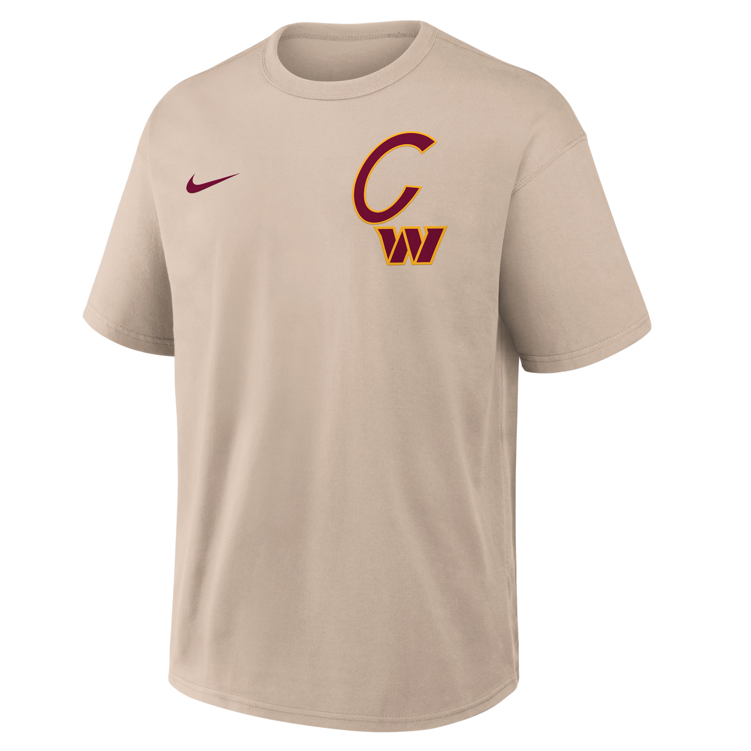 Nike Men's Washington Commanders Rewind Max90 Heavyweight Cotton Loose-Fit T-Shirt - Sand