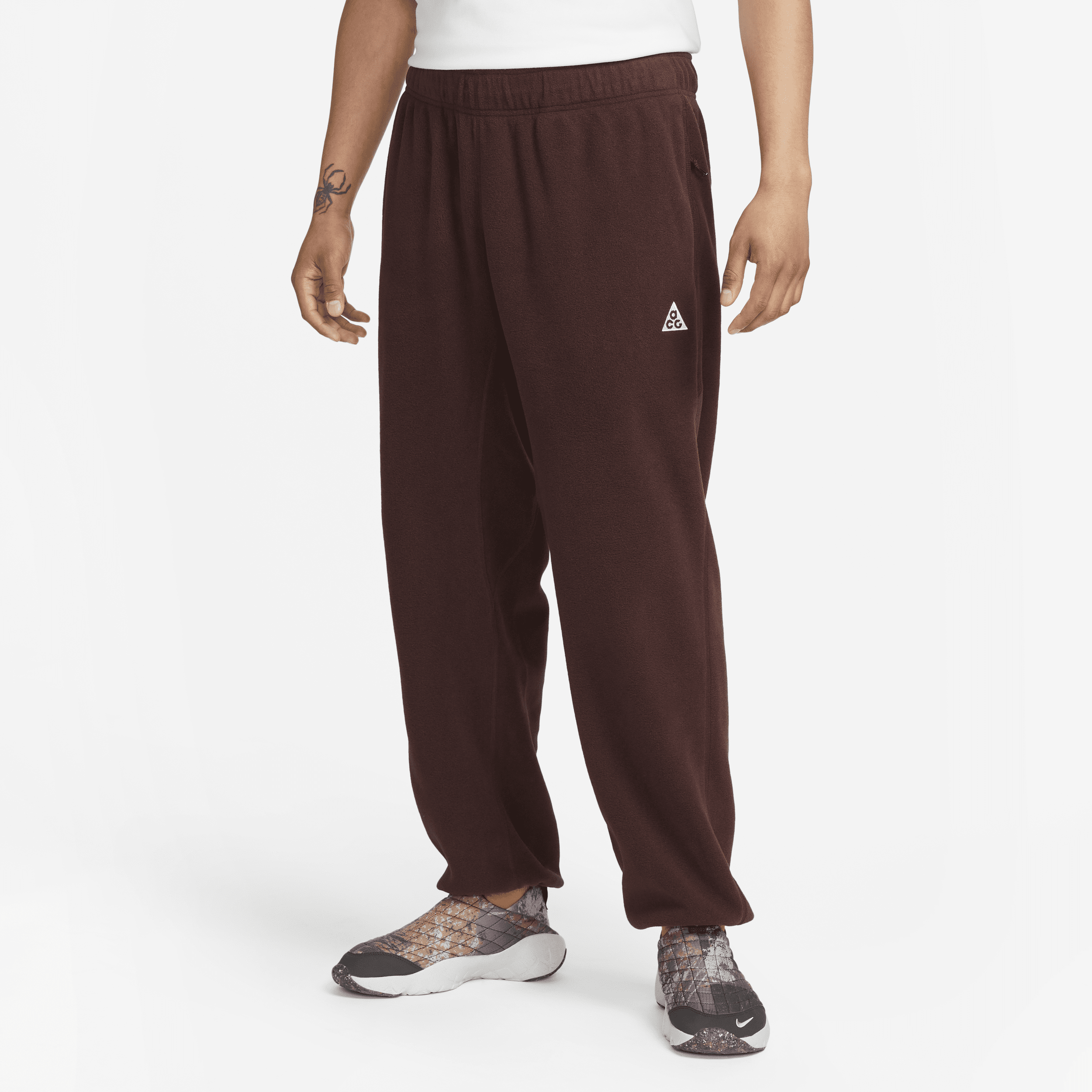 Shop Nike Men's  Acg Polartecâ® "wolf Tree" Pants In Brown