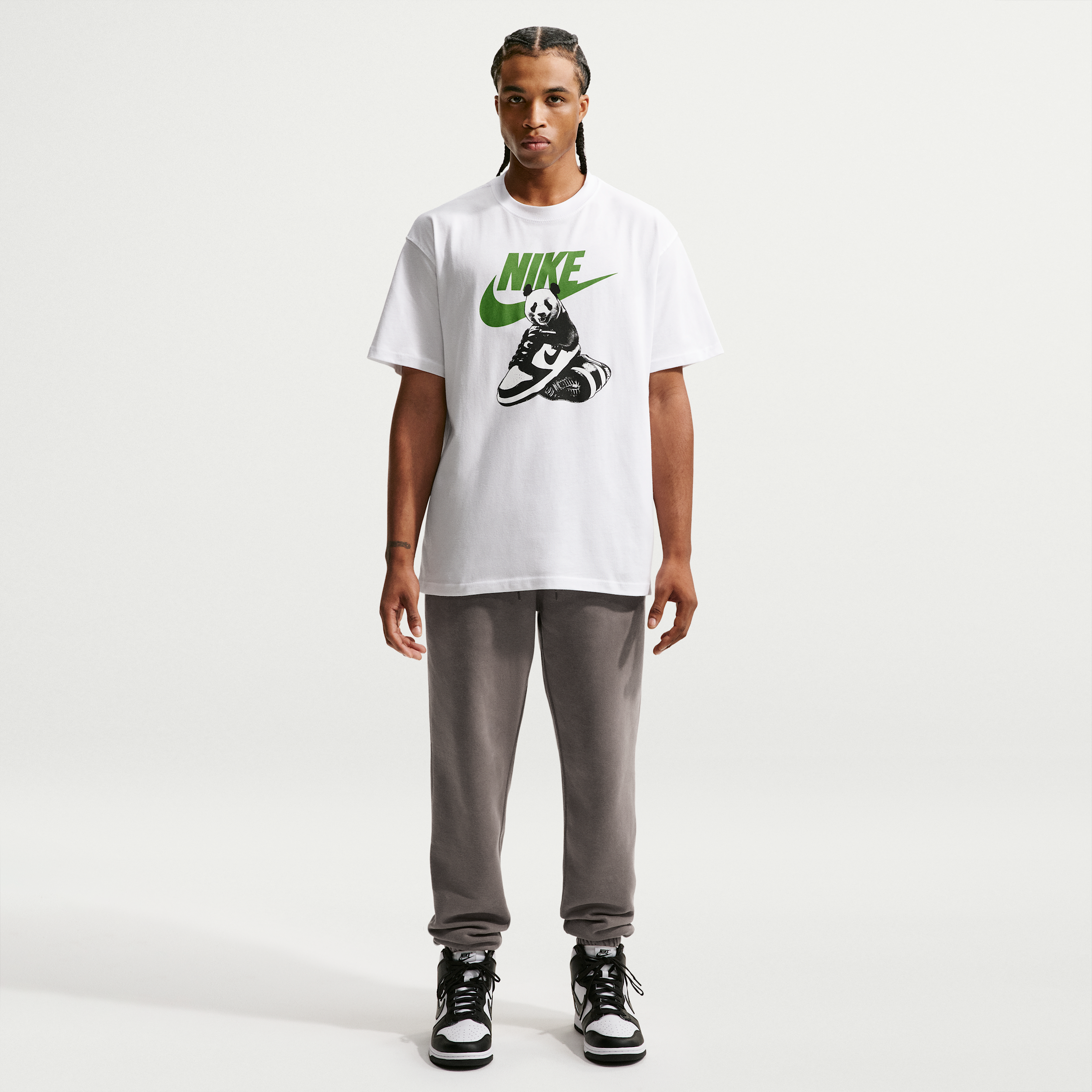 Men's Nike Sportswear Club Washed Cuffed Fleece Pants in Grey | IQ1218-289