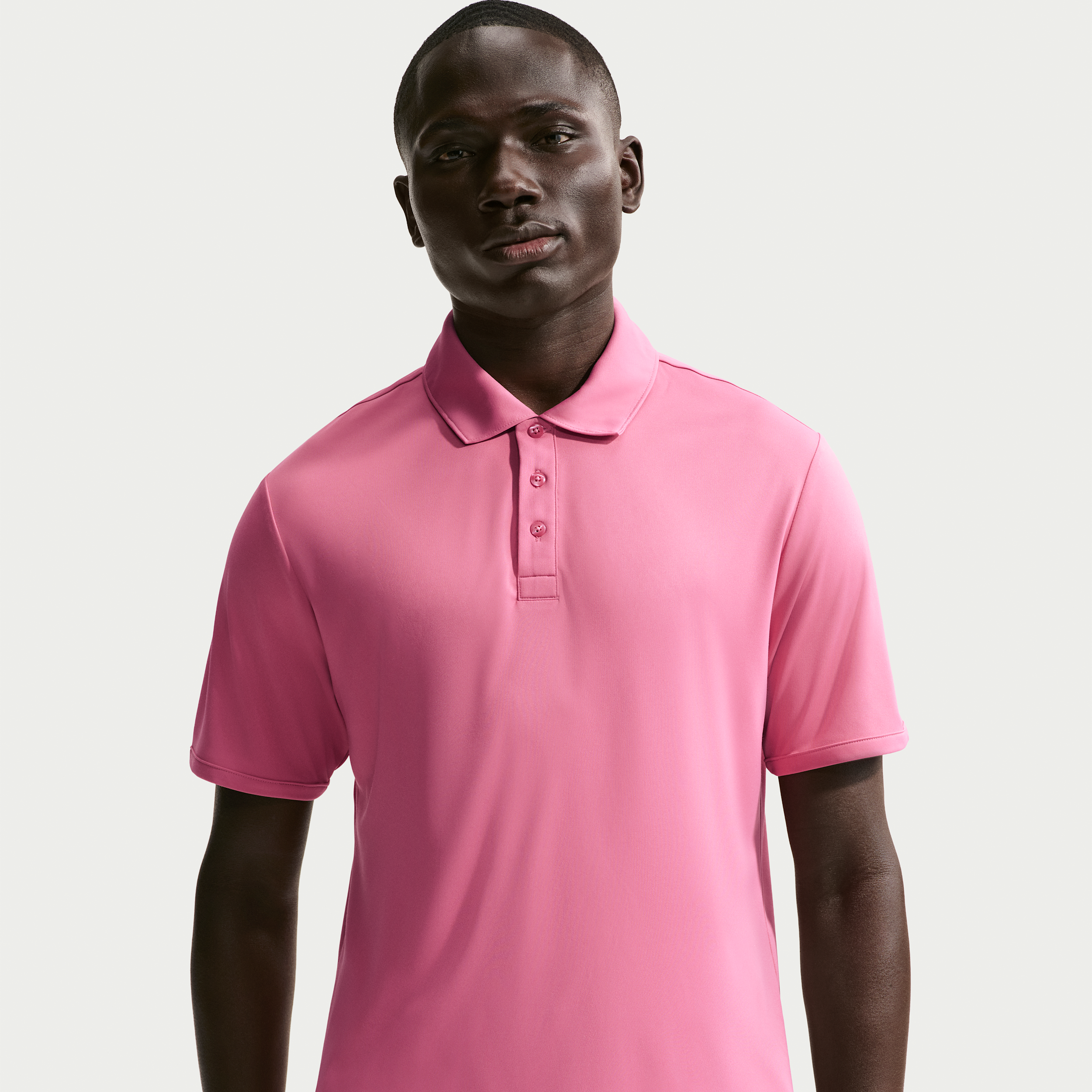 Nike Men's Par Dri-FIT Sleeve Logo Golf Polo in Pink | IQ7023-641