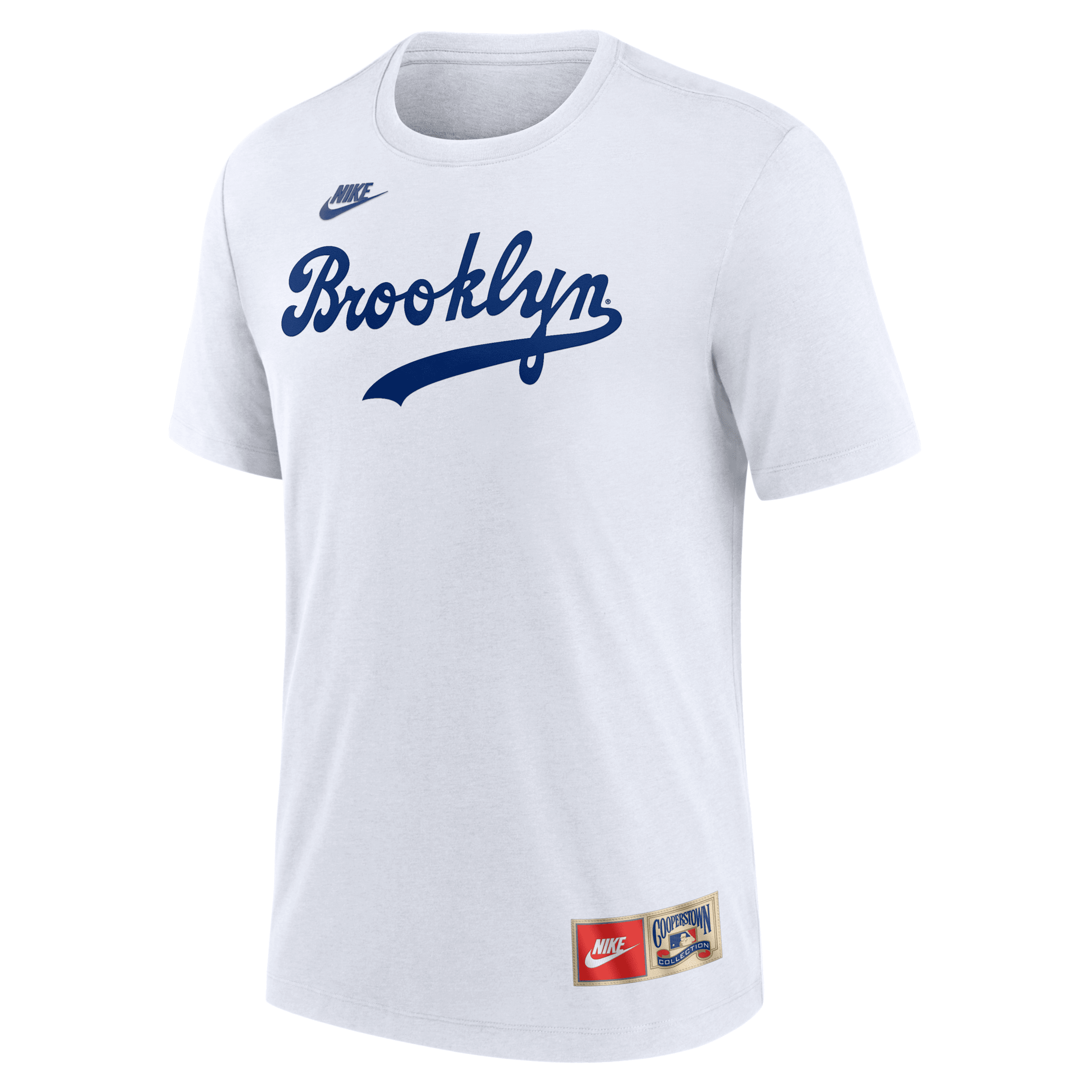 Nike Men's Jackie Robinson White Brooklyn Dodgers Cooperstown Collection Tri-Blend Name Number T-Shirt - White