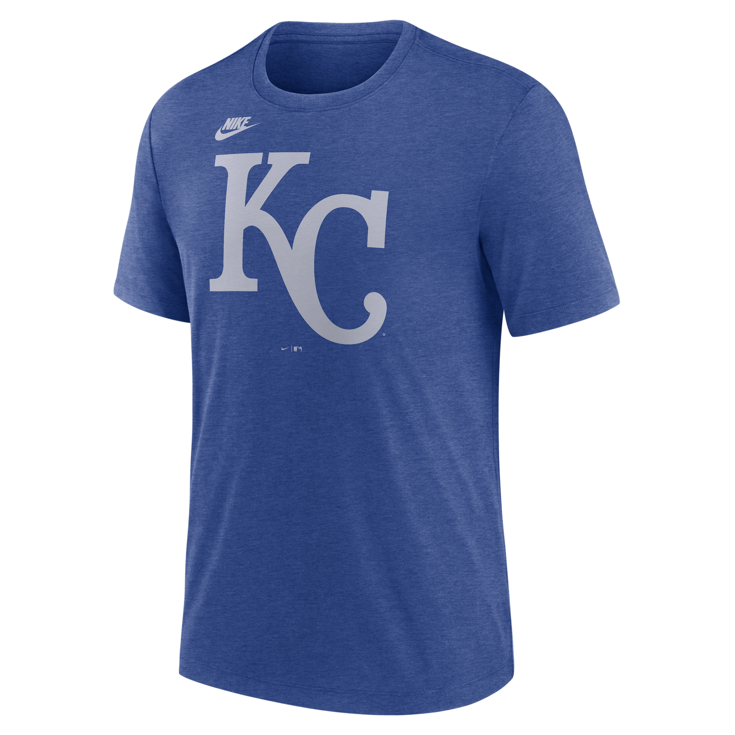 Nike Men's Heather Royal Kansas City Royals Cooperstown Logo Tri-Blend T-Shirt - Heather Royal