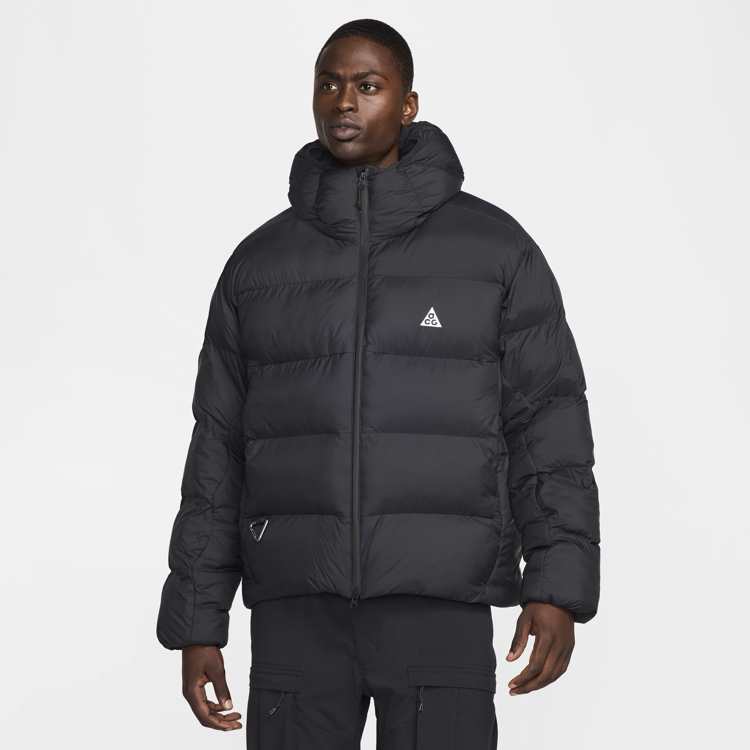 Men's Nike ACG Lunar Lake PrimaLoft® Therma-FIT ADV Loose Hooded Jacket in Black | FV8909-010