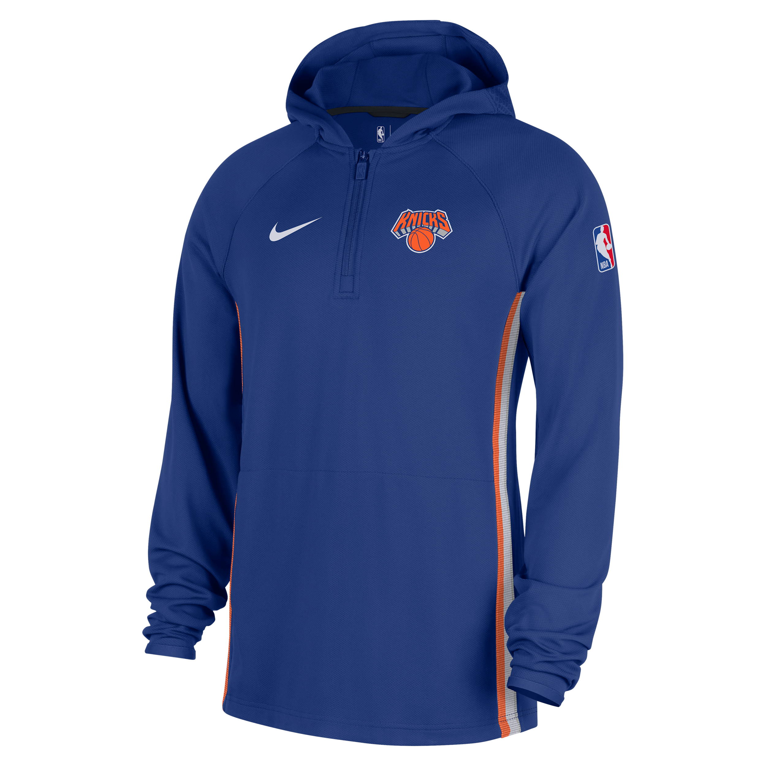 Nike New York Knicks Zoned  Men's Dri-fit Nba 1/4-zip Hoodie In Blue