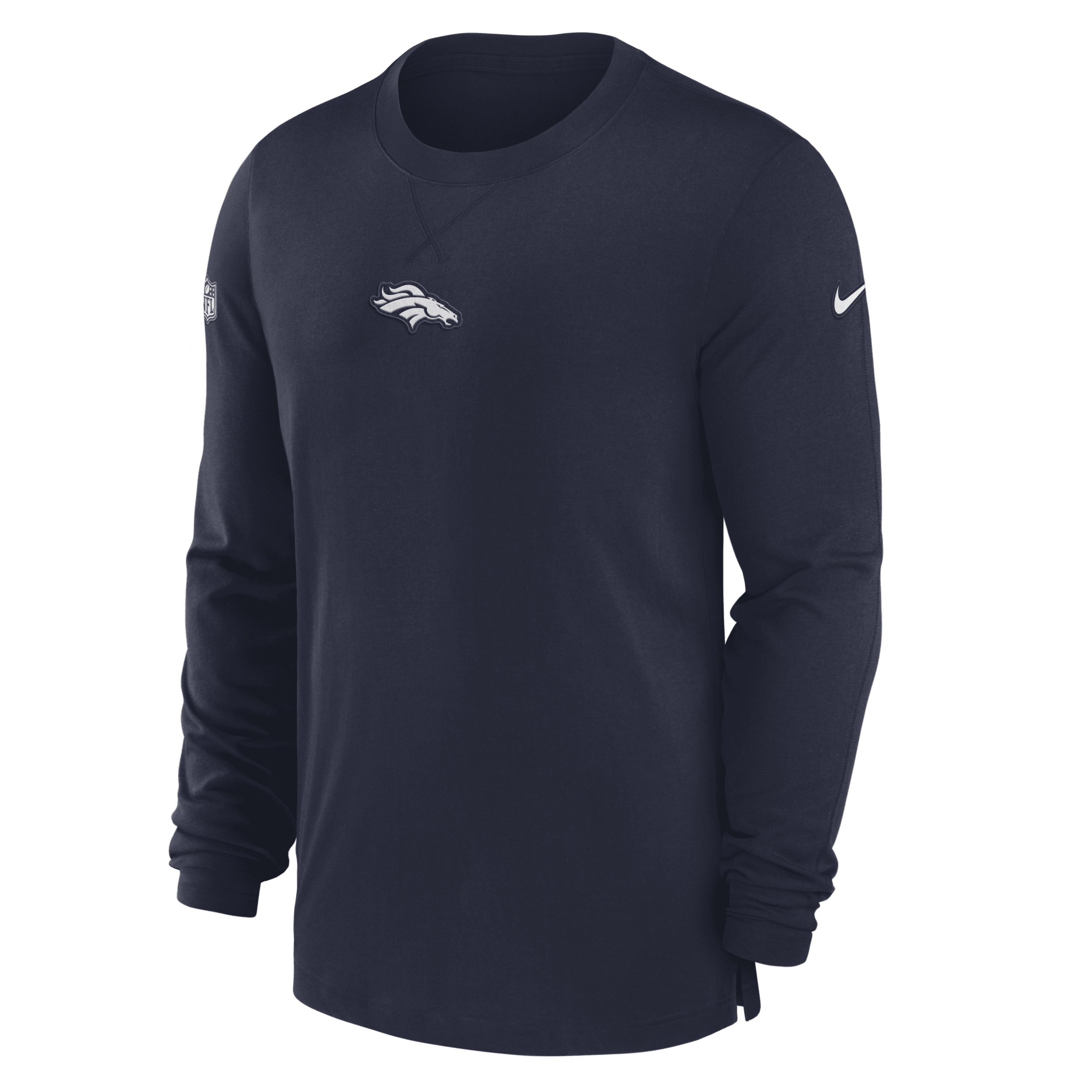 Shop Nike Denver Broncos Sideline Menâs  Men's Dri-fit Nfl Long-sleeve Top In Blue