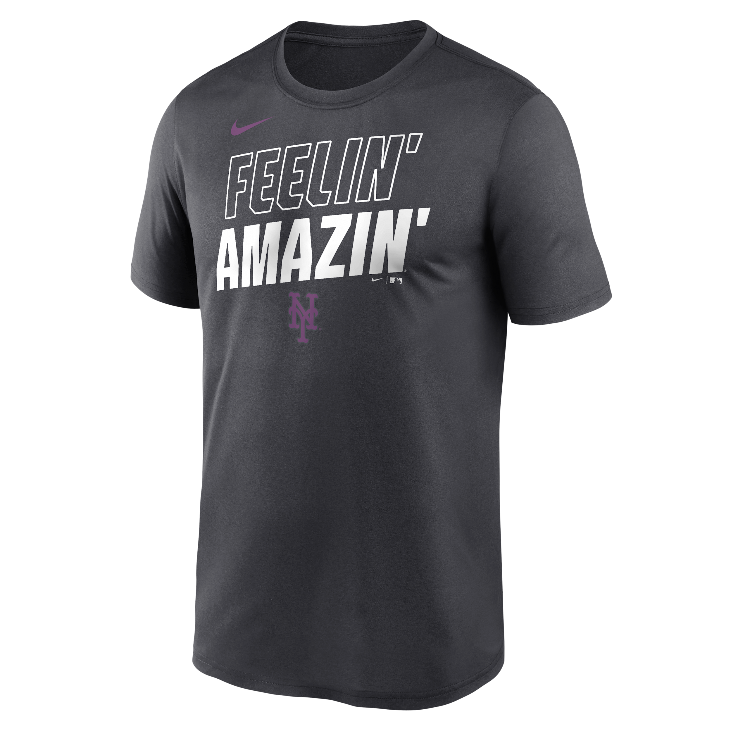 New York Mets City Connect Team Phrase Script Nike Men's Dri-FIT MLB T-Shirt in Grey | NKGK06FNME-TG9