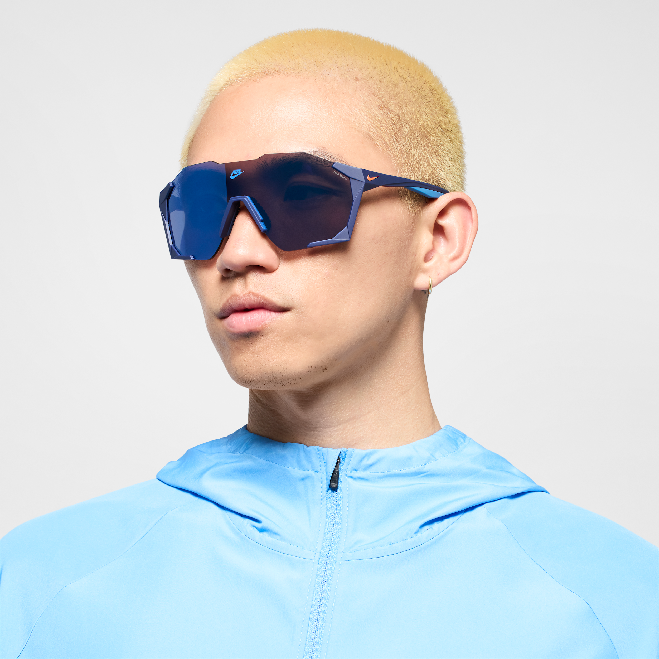 Nike Men's Charged Shield Mirrored Sunglasses in Blue | IB3518X-492