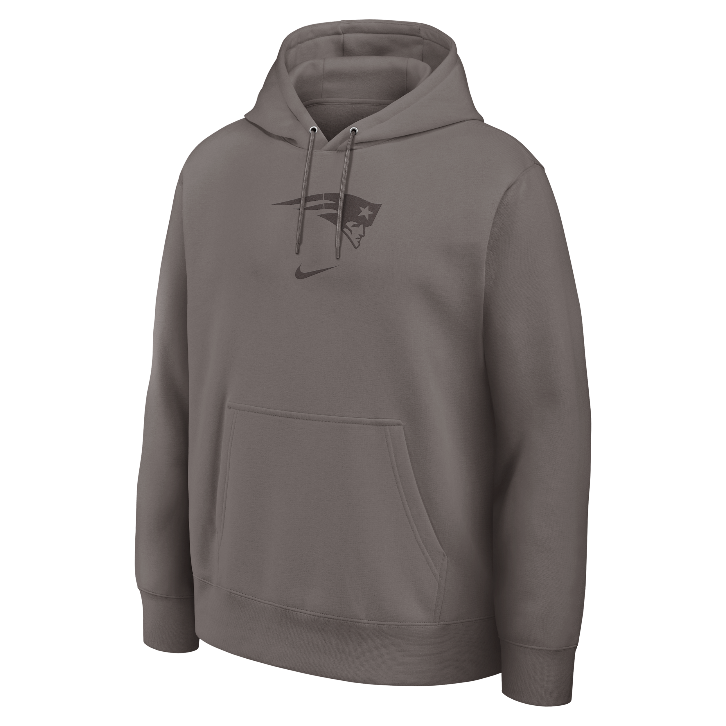 New England Patriots Washed Club Nike Men's NFL Pullover Hoodie in Grey | 16TW2EK8K-DQ6