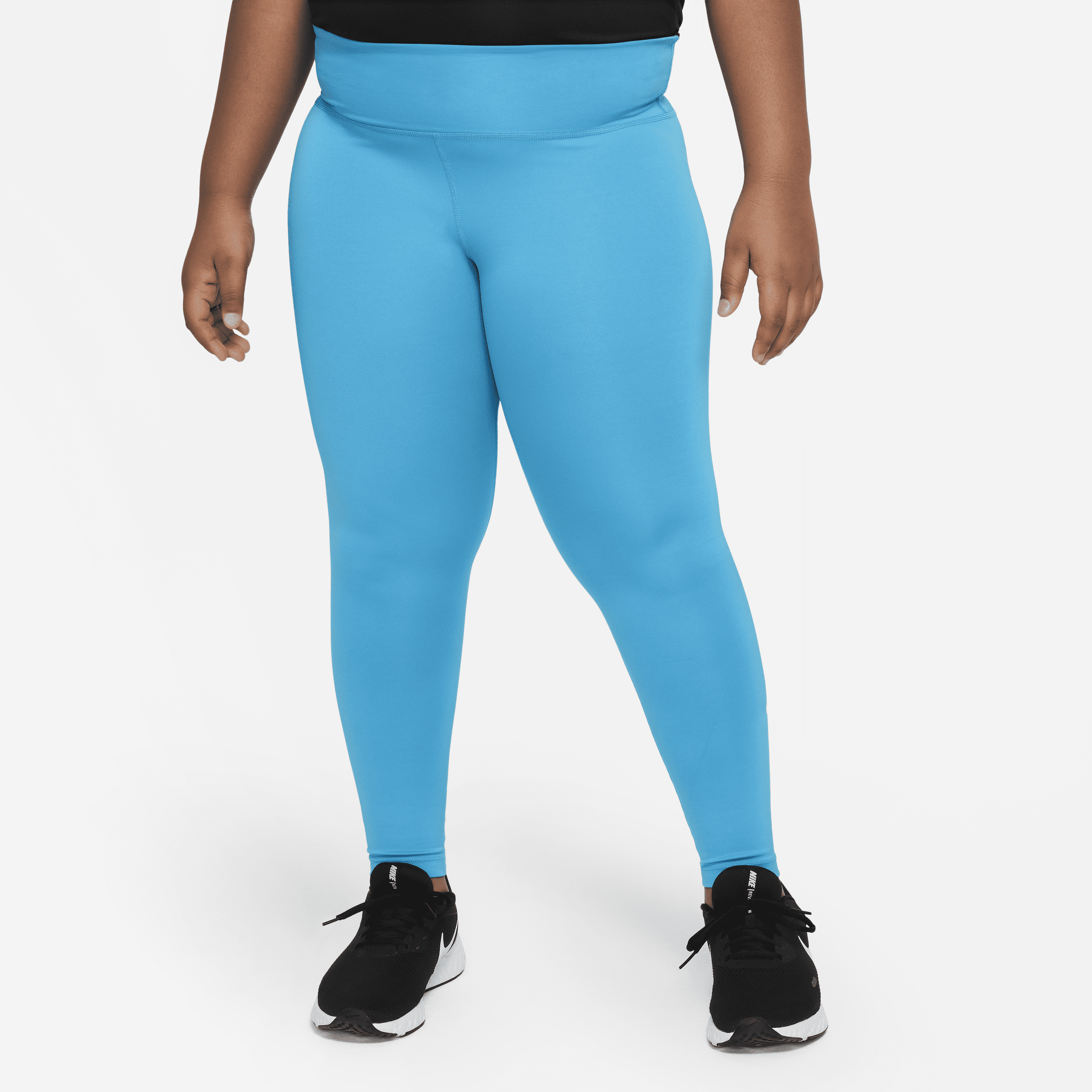 Nike Dri-fit One Big Kids' (girls') Leggings (extended Size) In Blue