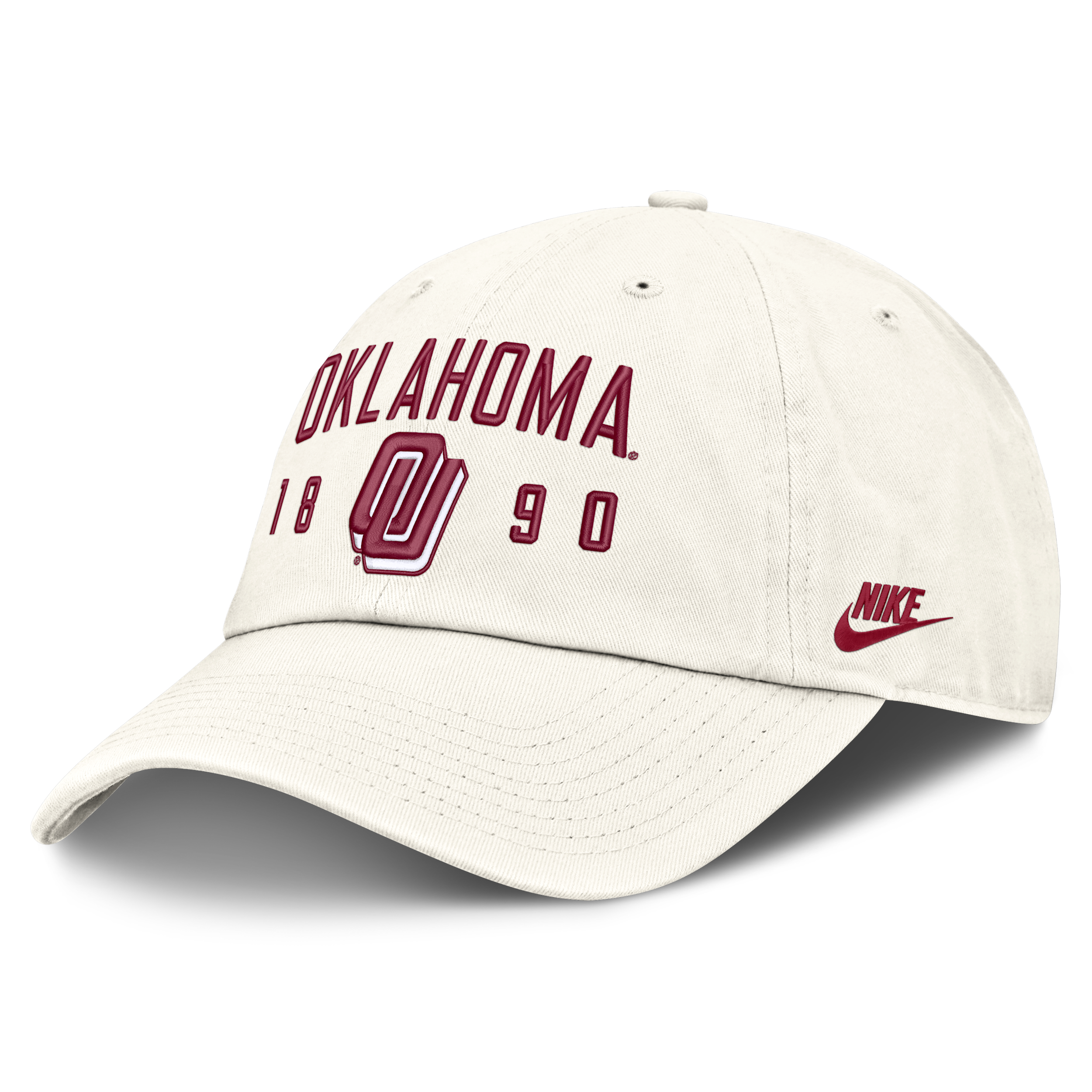 Oklahoma Natural Club Nike Men's College Adjustable Hat in White | NC0111KOKV-3WA